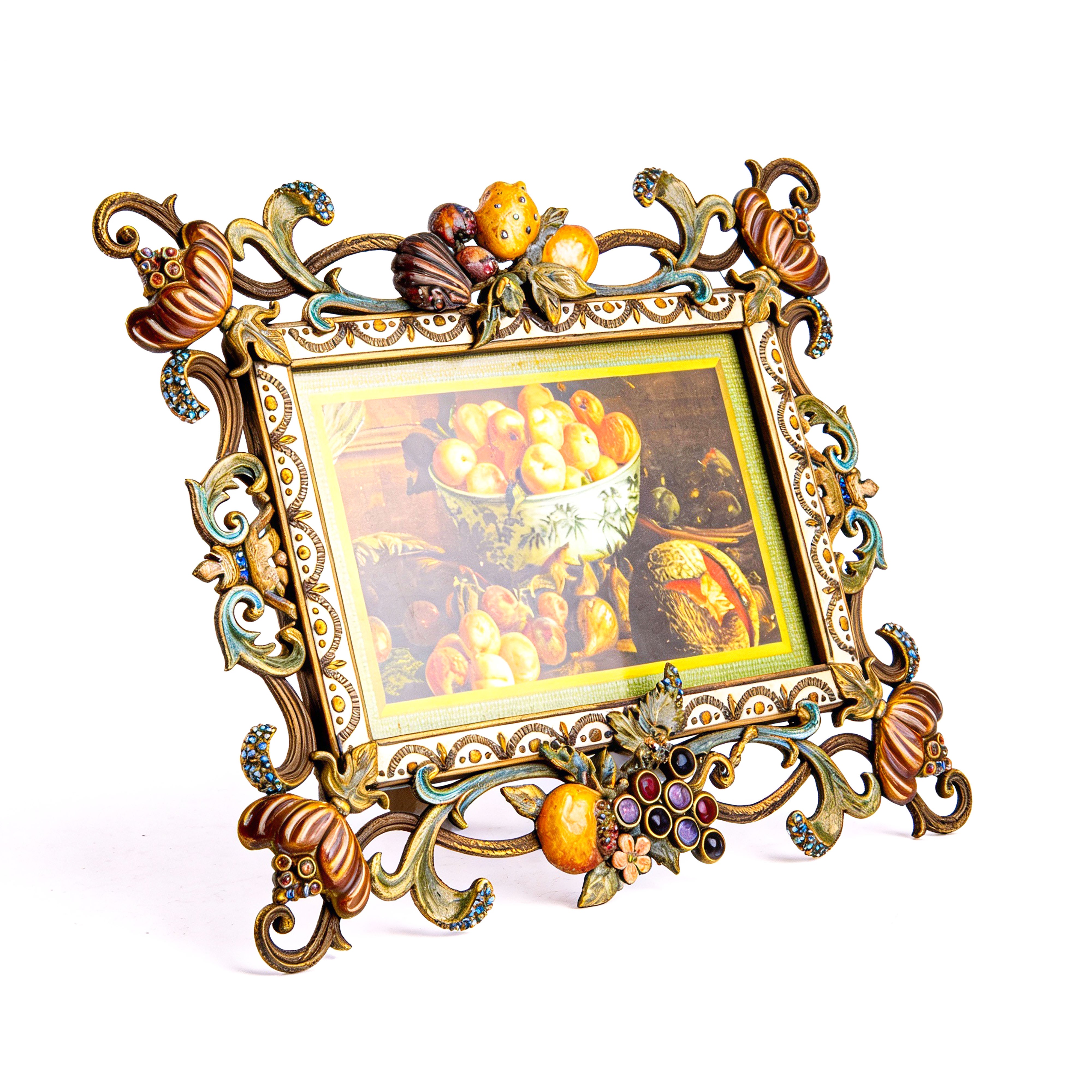 Jay Strongwater. Rectangular Photo Frame Studded with Swarovski