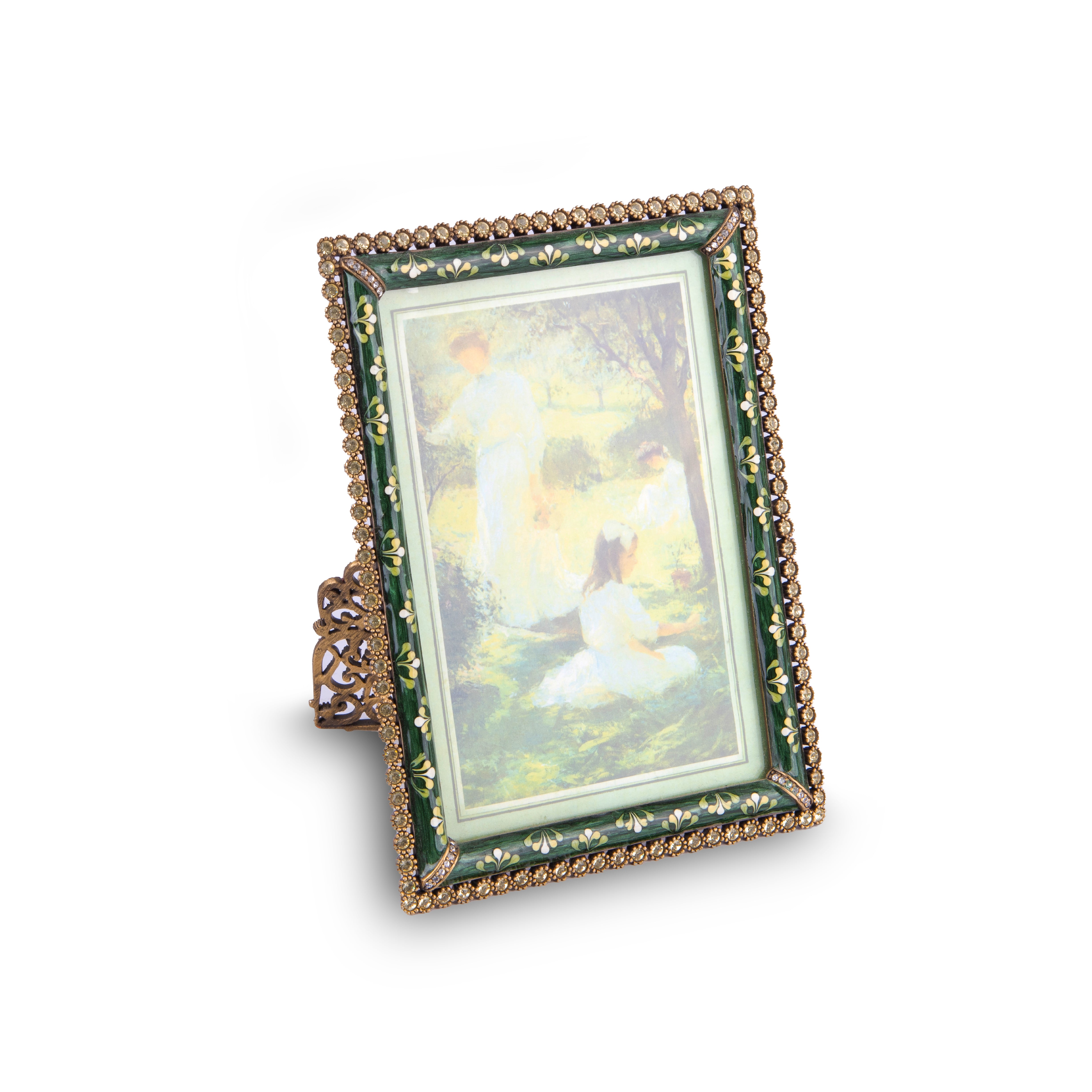 Jay Strongwater. Square Photo Frame Studded with Swarovski