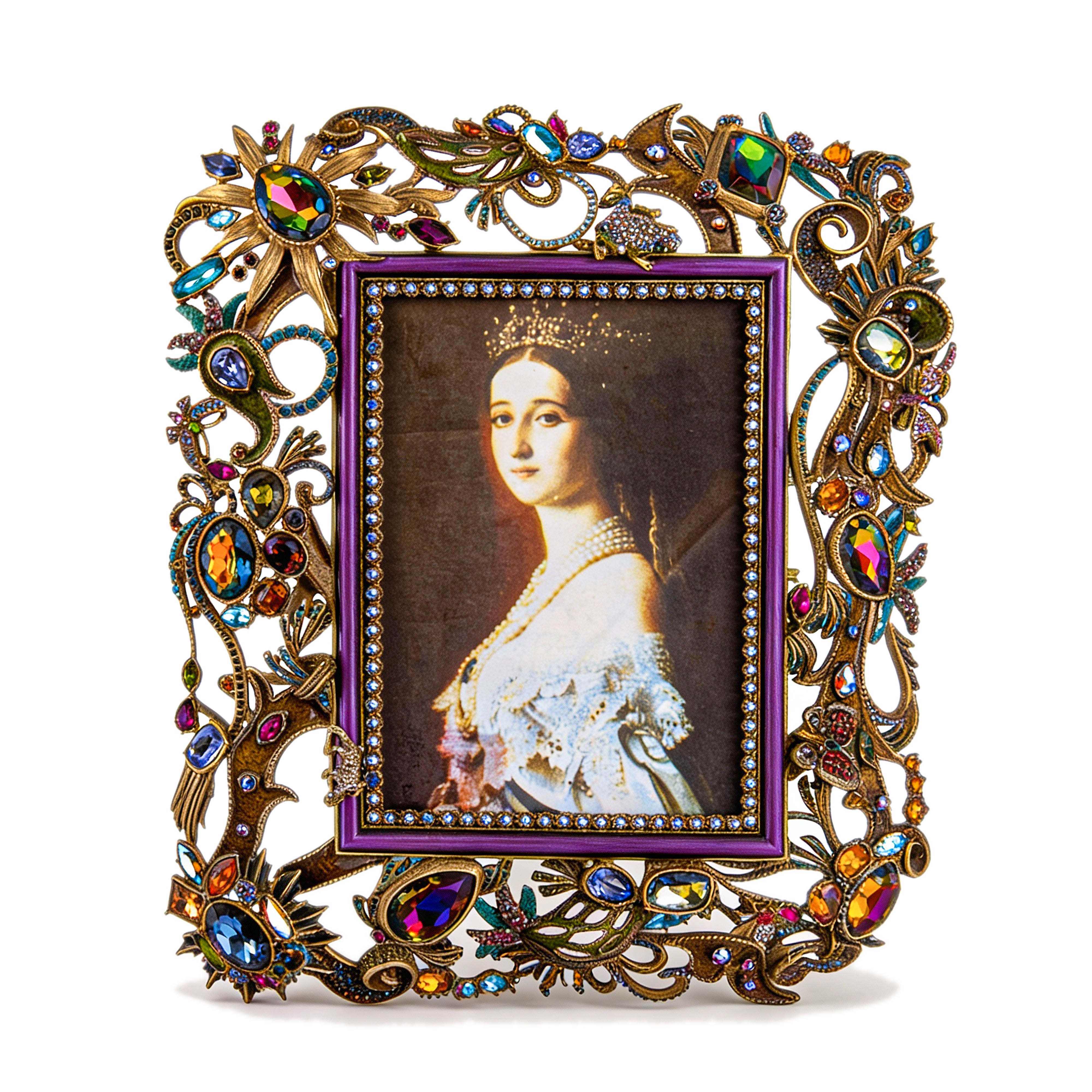 Jay Strongwater. Square Vintage Photo Frame Studded with Swarovski. Limited Edition