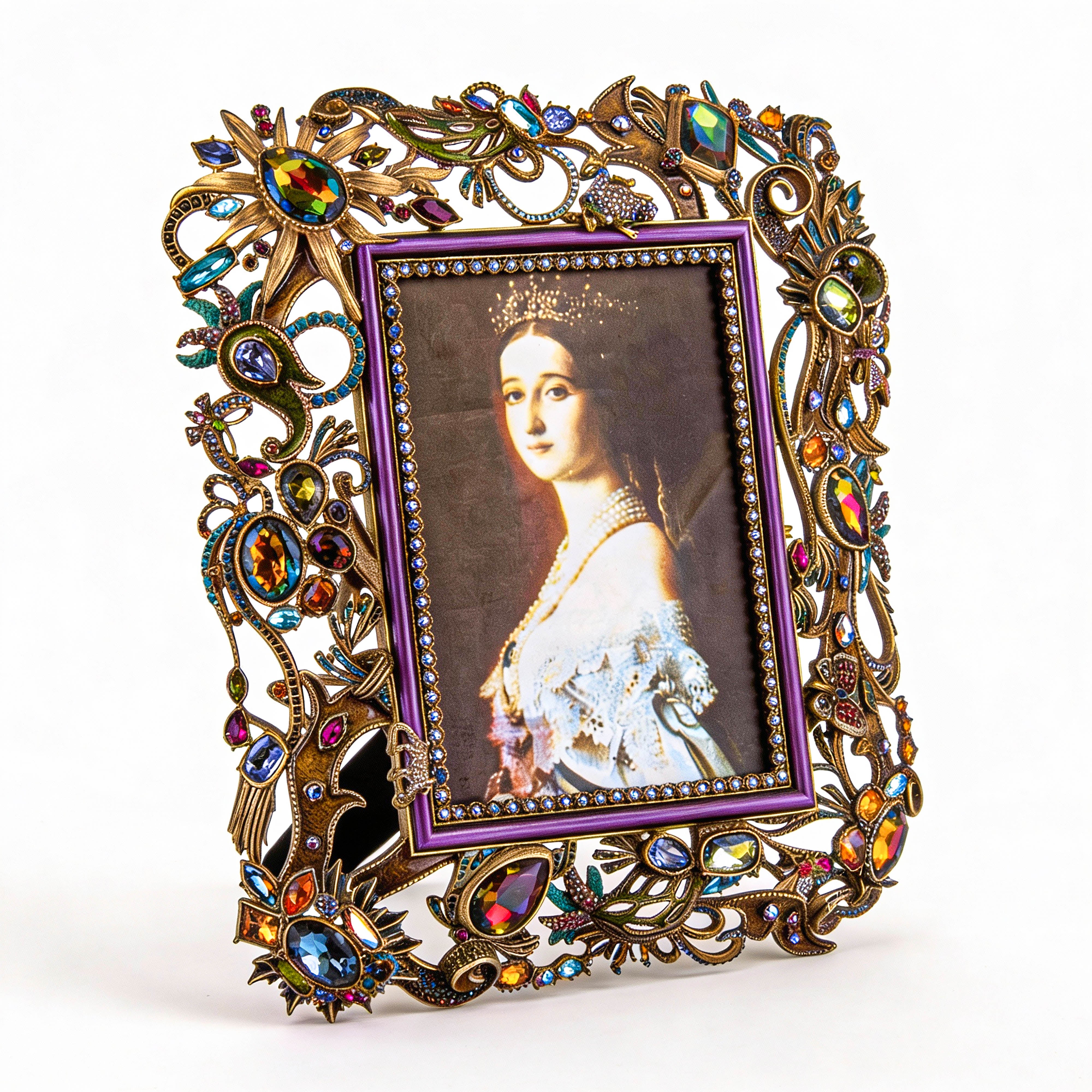 Jay Strongwater. Square Vintage Photo Frame Studded with Swarovski. Limited Edition