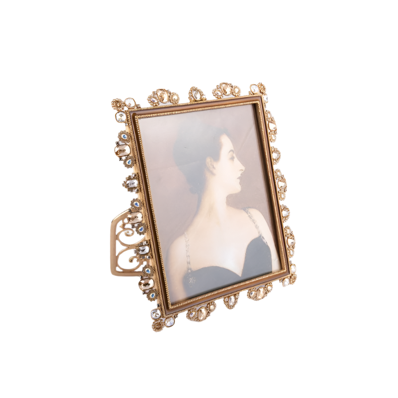 Jay Strongwater. Square Photo Frame Studded with Swarovski