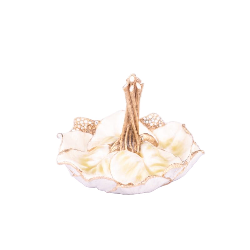 Jay Strongwater. Crystal Scarlett Leaf Ring Dish Studded with Swarovski