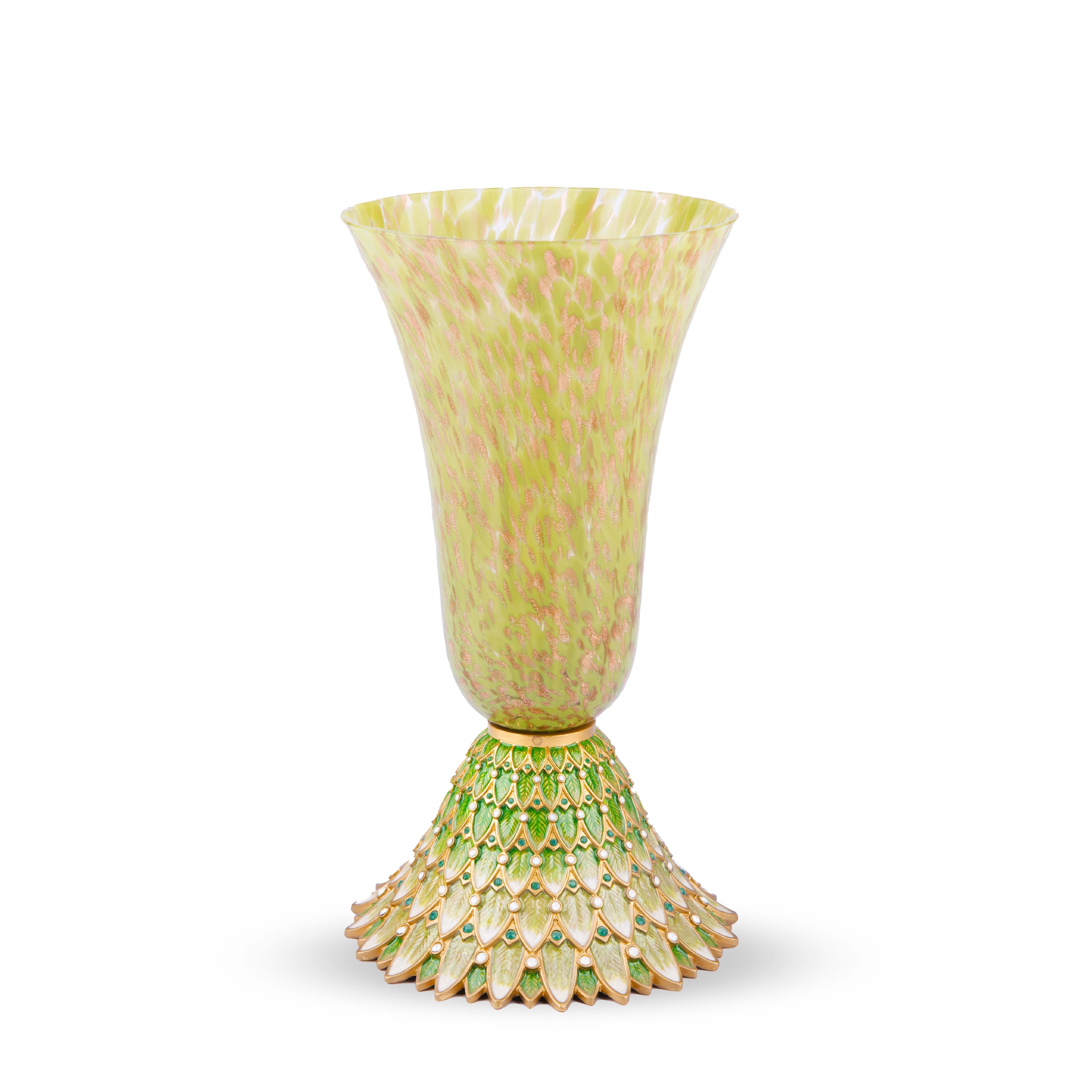 Jay Strongwater. Sabrina Feather Vase Bouquet Studded with Swarovski