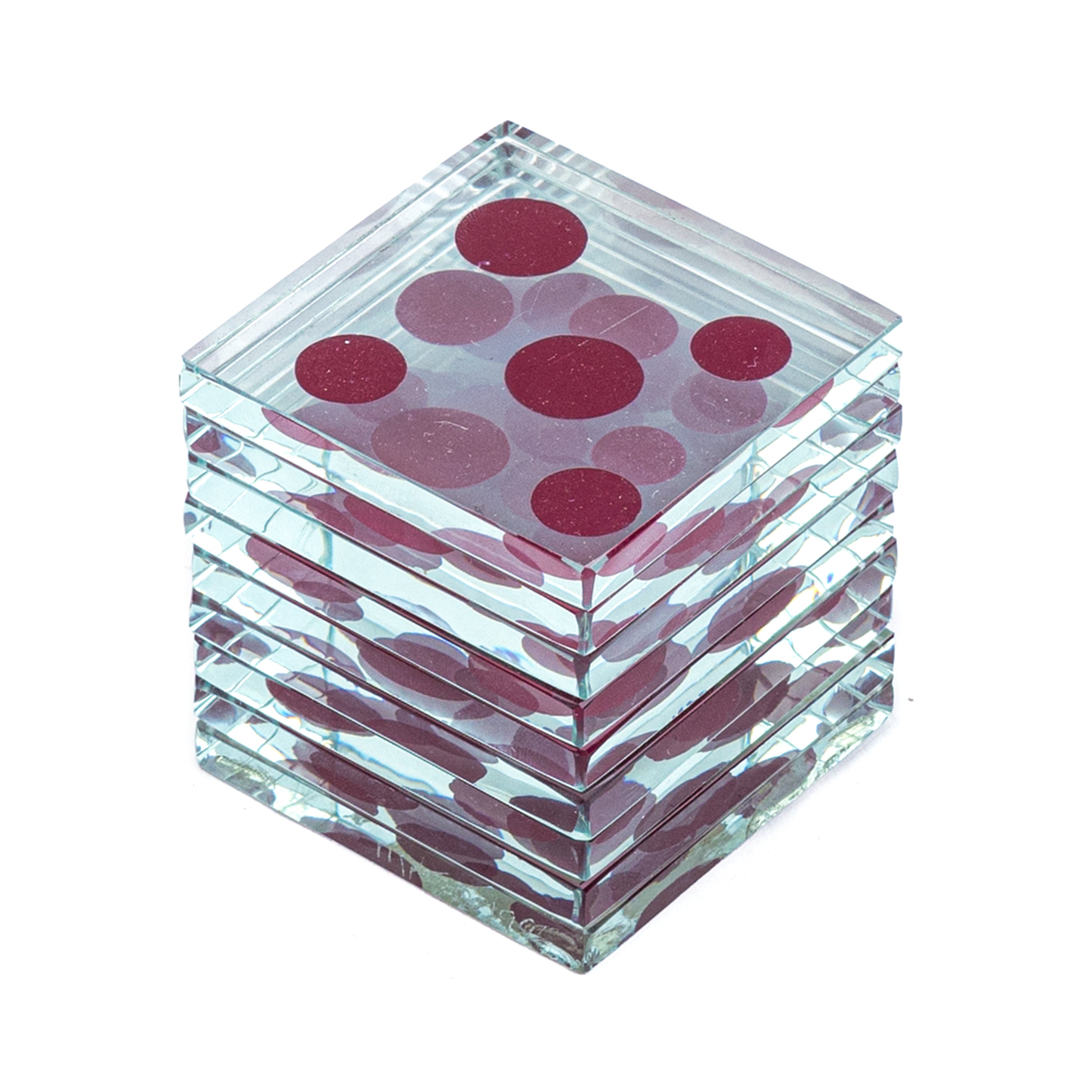 Mary Kay Simoni. Burgundy Paperweight. Small Size