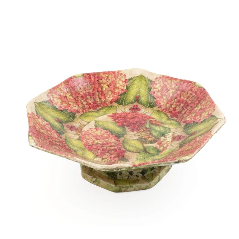 Pulvermacher Designs Inc. Wooden Decorative Plate with Floral Illustration. Large Size