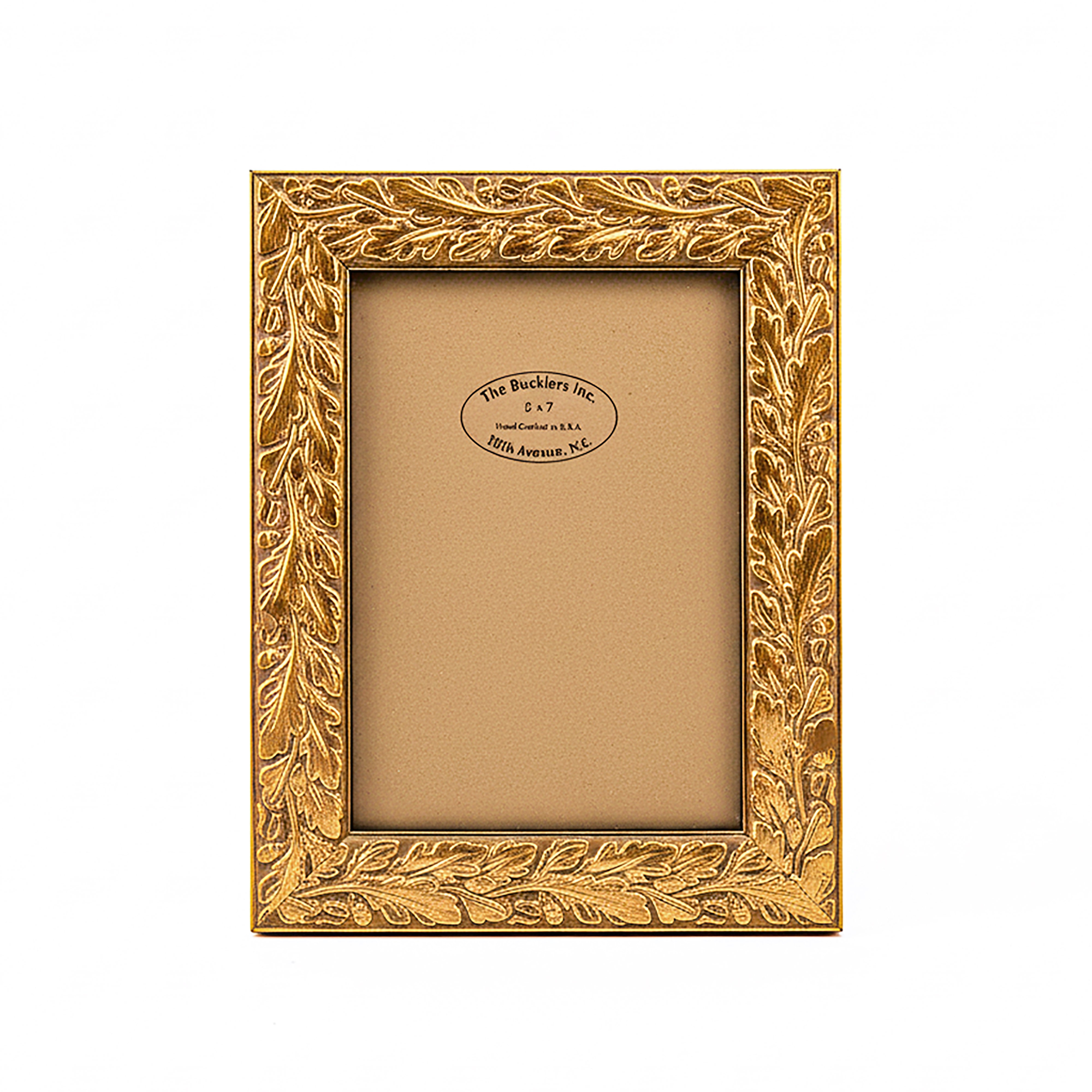 The Bucklers Fifth Avenue. Gold Picture Frame with Leaf Design. Medium Size