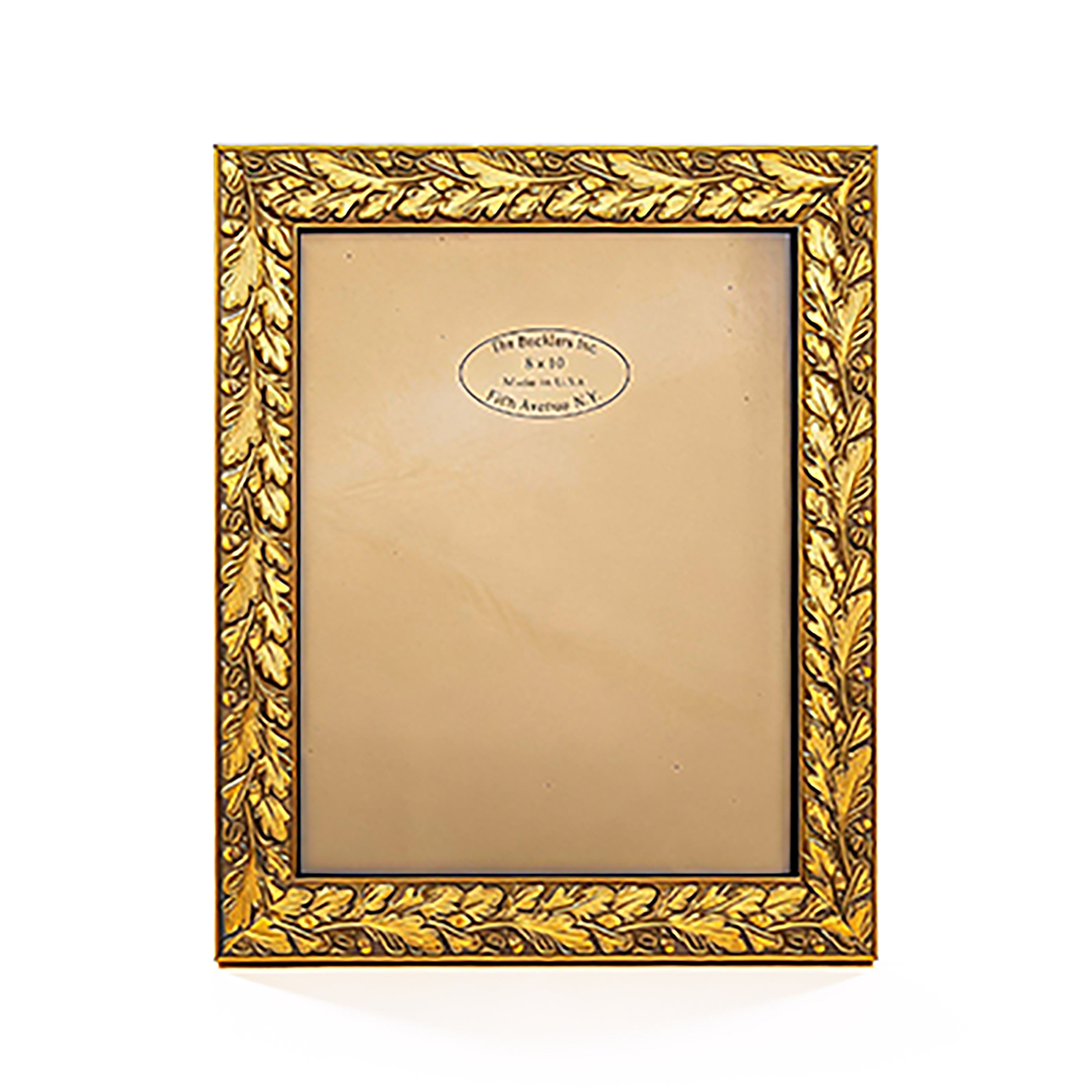 The Bucklers Fifth Avenue. Gold Picture Frame with Leaf Design. Large Size
