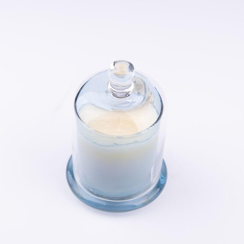 Zodax. Blue Candle Jar with Lid. Small Size