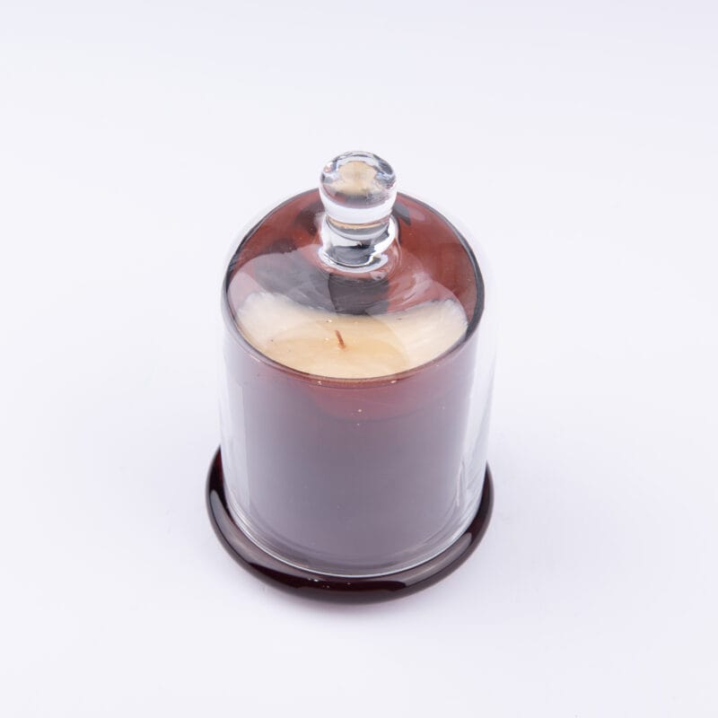 Zodax. Brown Candle Jar with Lid. Small Size