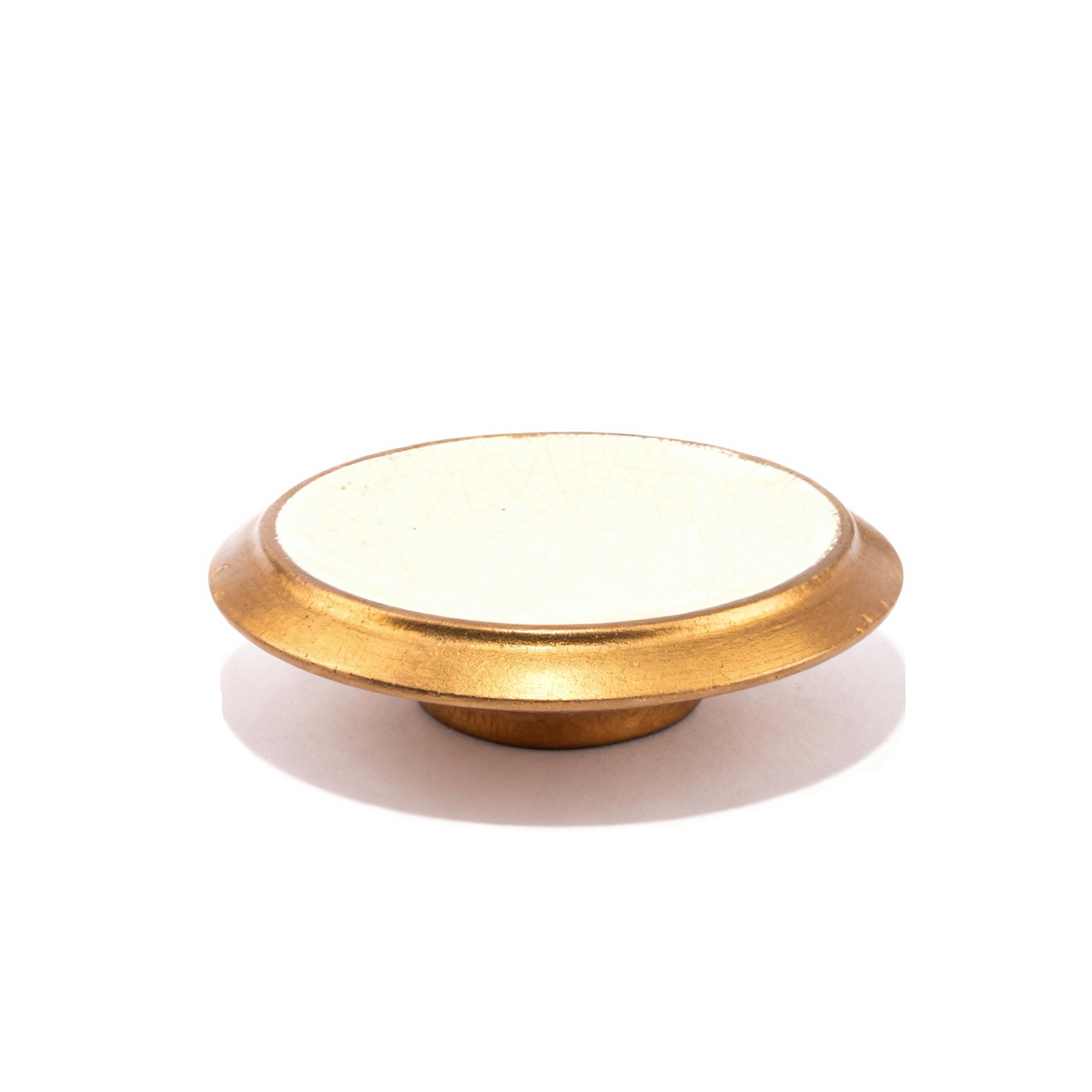 Labrazel. Gold Porcelain Soap Dish. Small Size