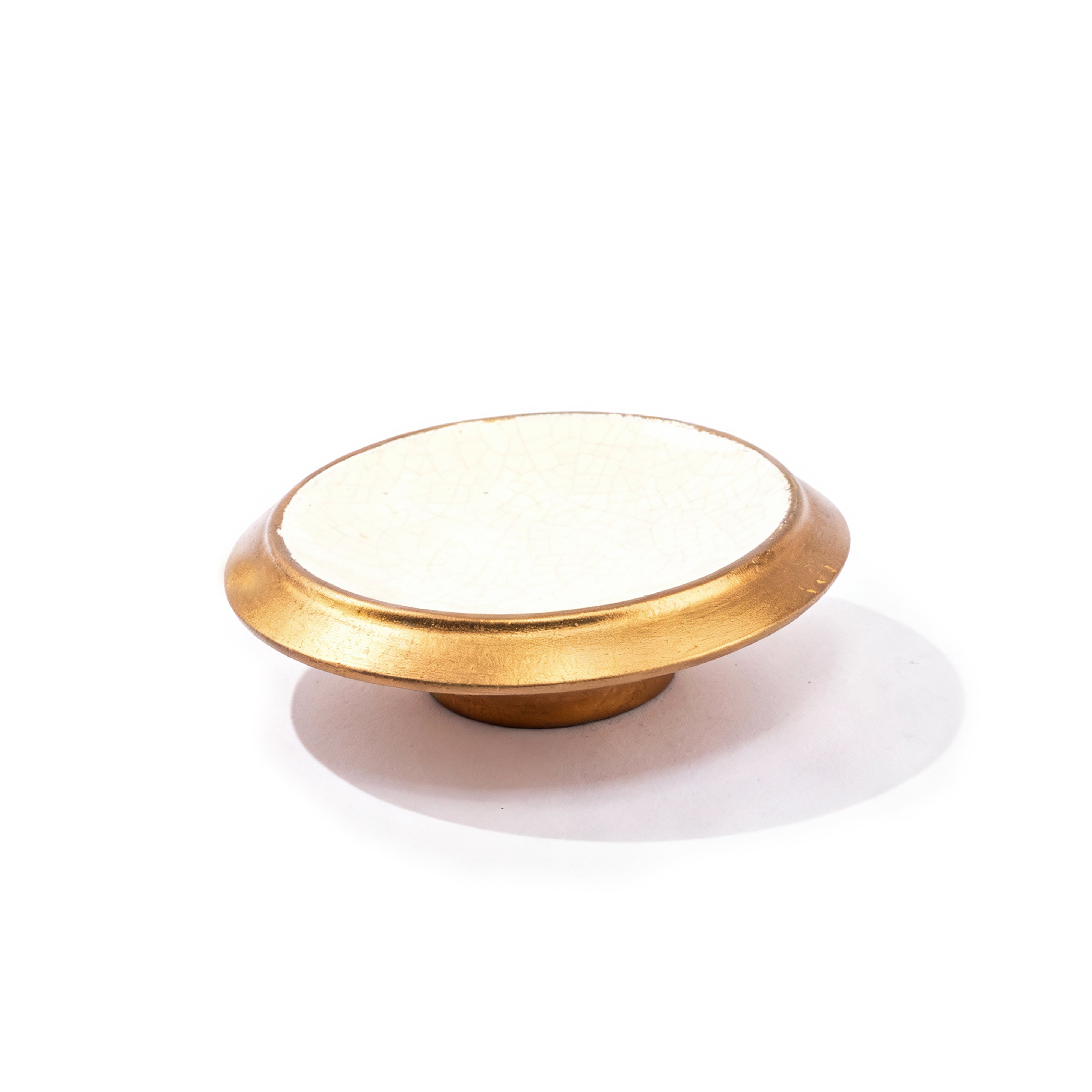 Labrazel. Gold Porcelain Soap Dish. Small Size