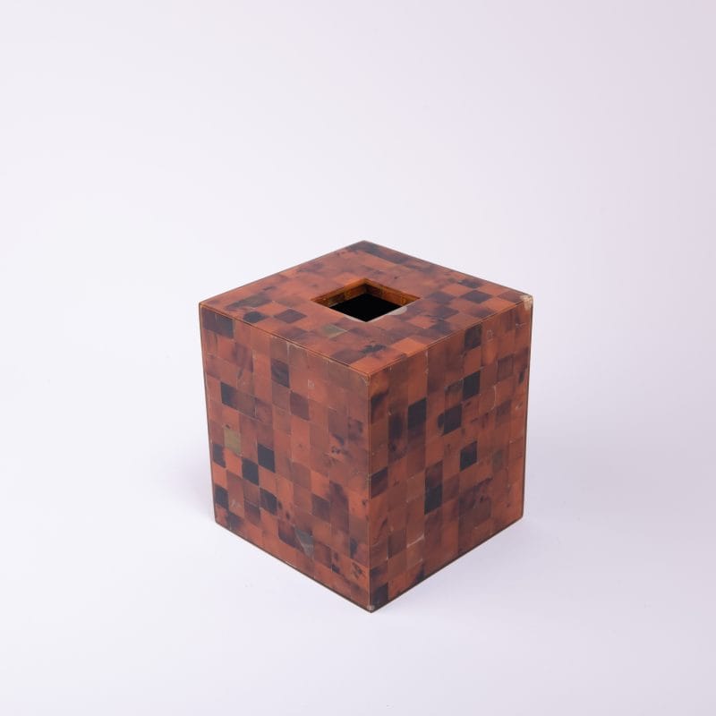 Labrazel. Brown Marble Tissue Box. Medium Size