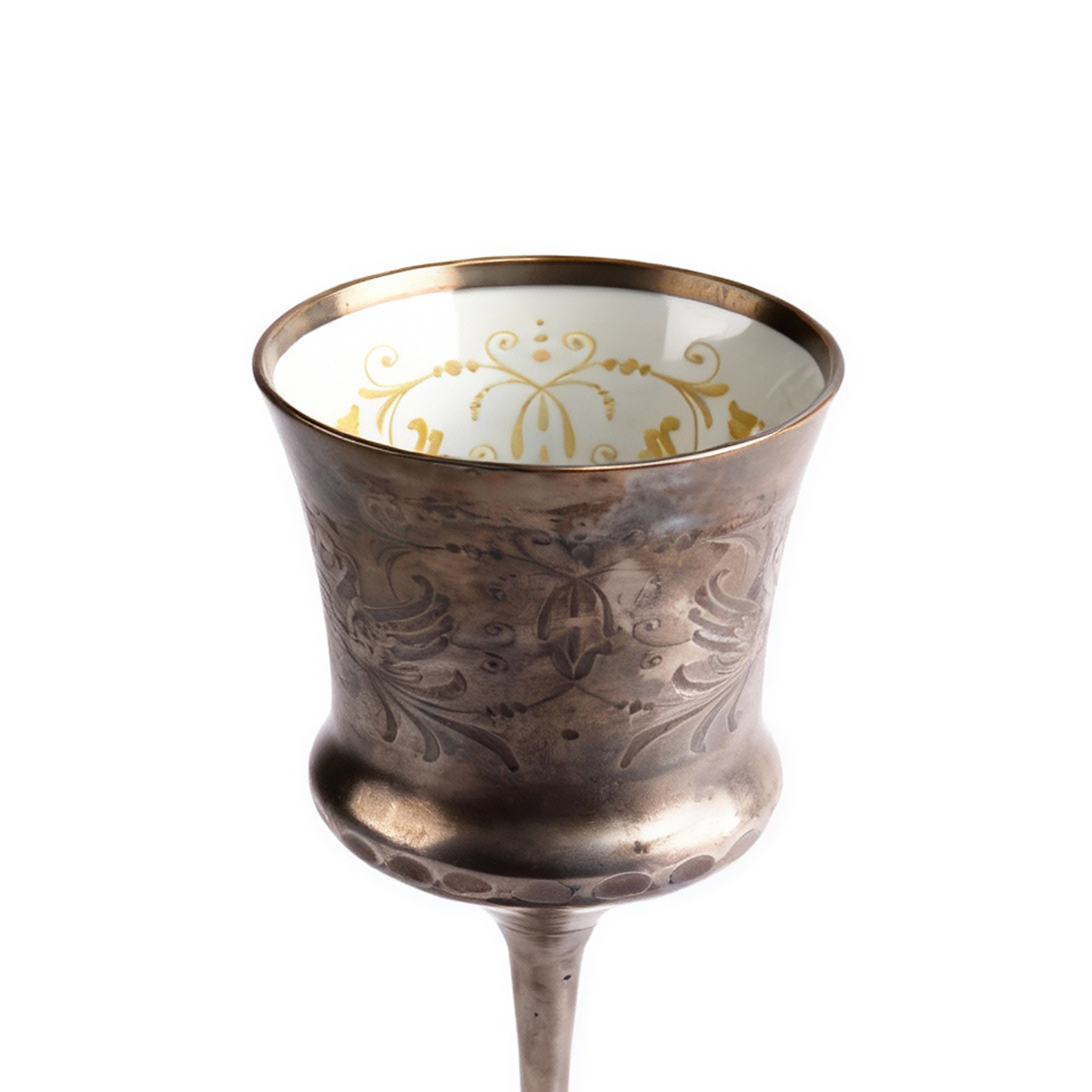 Vetrerie Di Empoli. Antique Metal & Crystal Glass. Medium Size