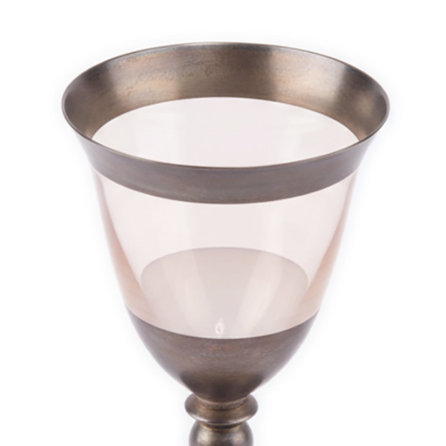 Vetrerie Di Empoli. Antique Metal & Amber Crystal Glass. Medium Size