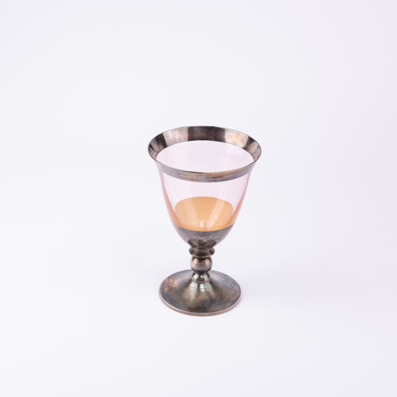 Vetrerie Di Empoli. Antique Metal & Amber Crystal Glass. Medium Size