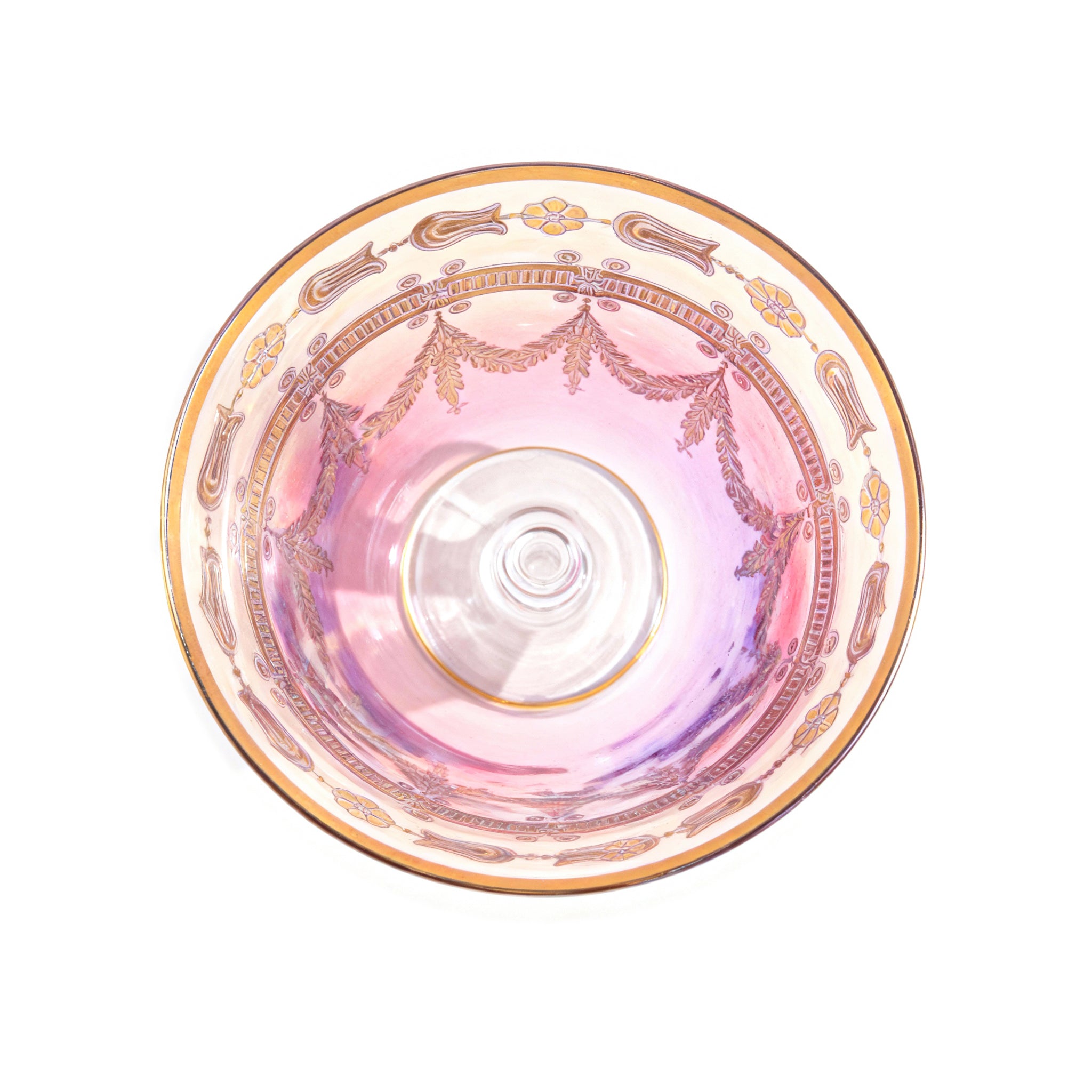 Vetrerie Di Empoli. Amber Crystal Glass. Large Size