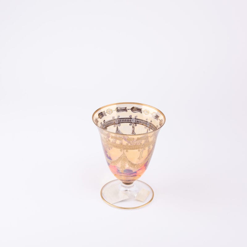 Vetrerie Di Empoli. Amber Crystal Glass. Large Size