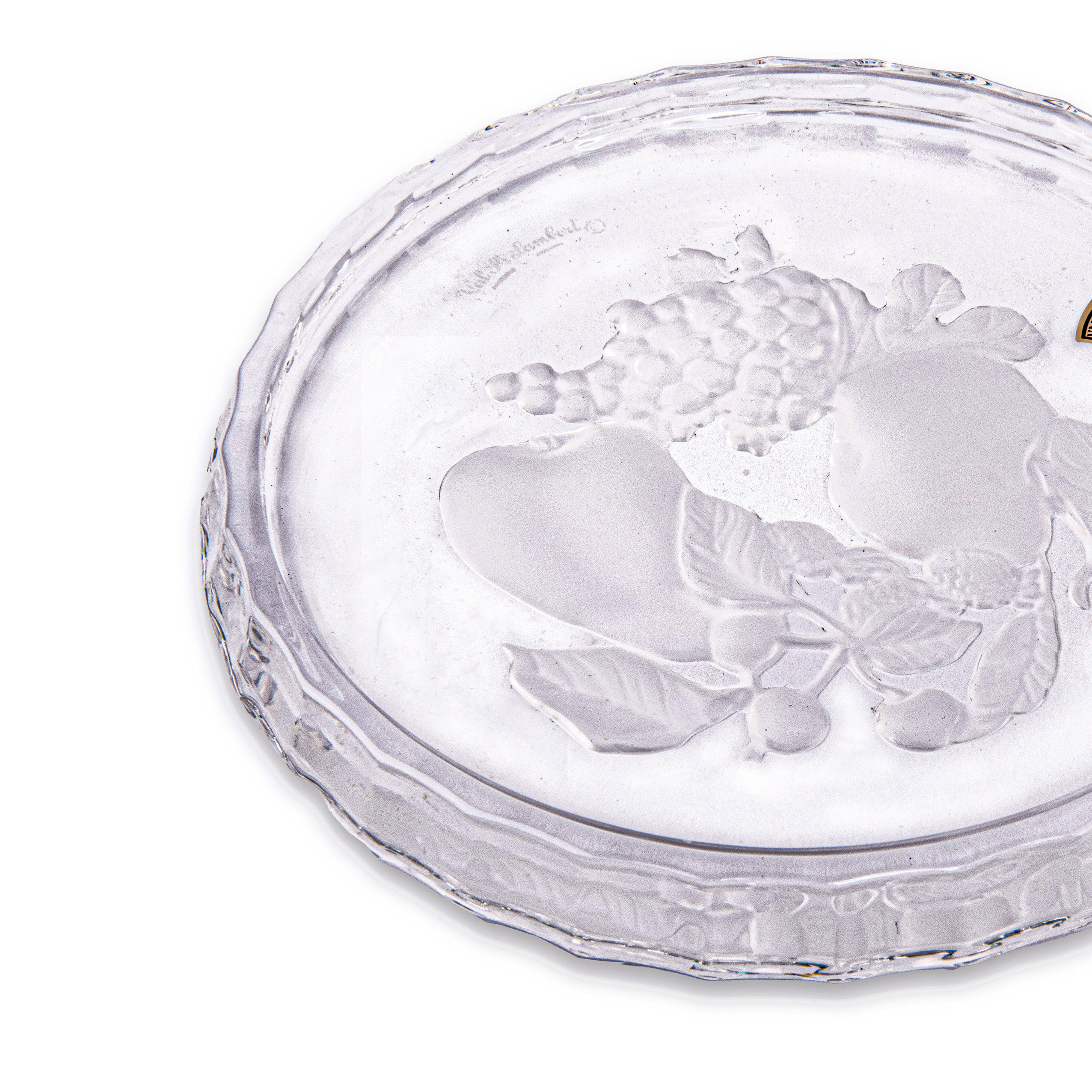 Val Saint Lambert. Crystal Decorative Plate. Small Size