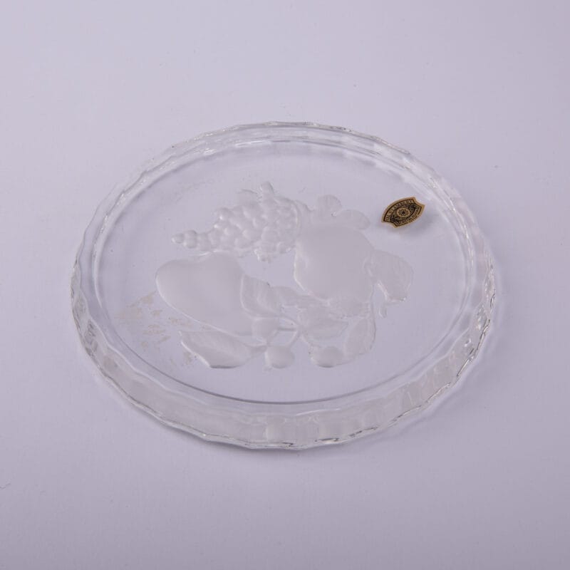 Val Saint Lambert. Crystal Decorative Plate. Small Size