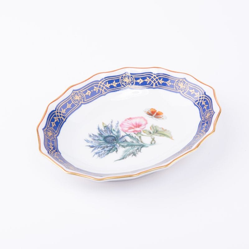 Mottahedeh. Blue Porcelain Decorative Plate. Small Size