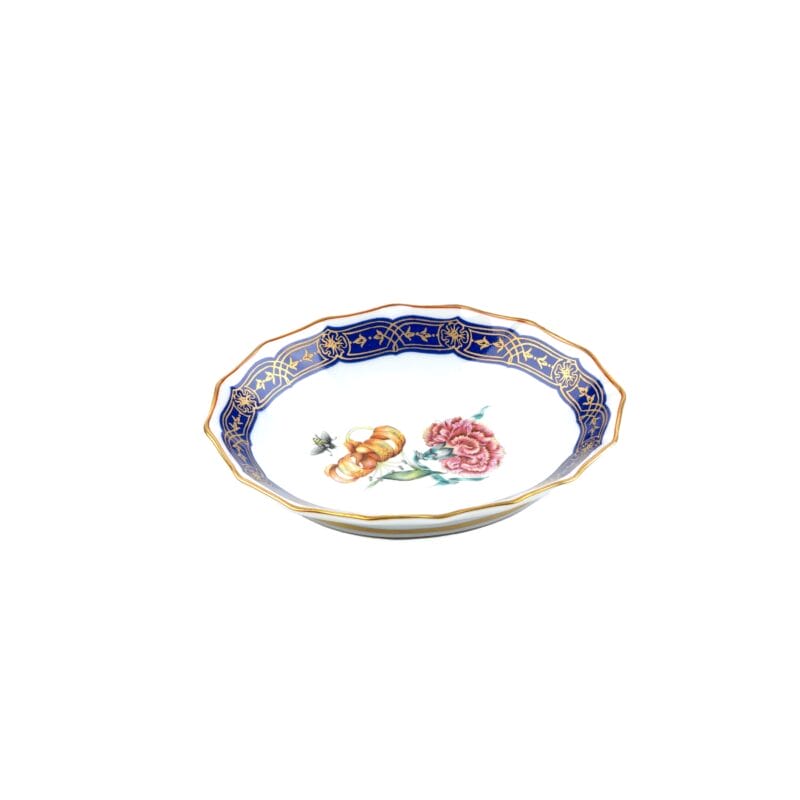 Mottahedeh. Merian Porcelain Decorative Plate with Lily Illustration. Small Size