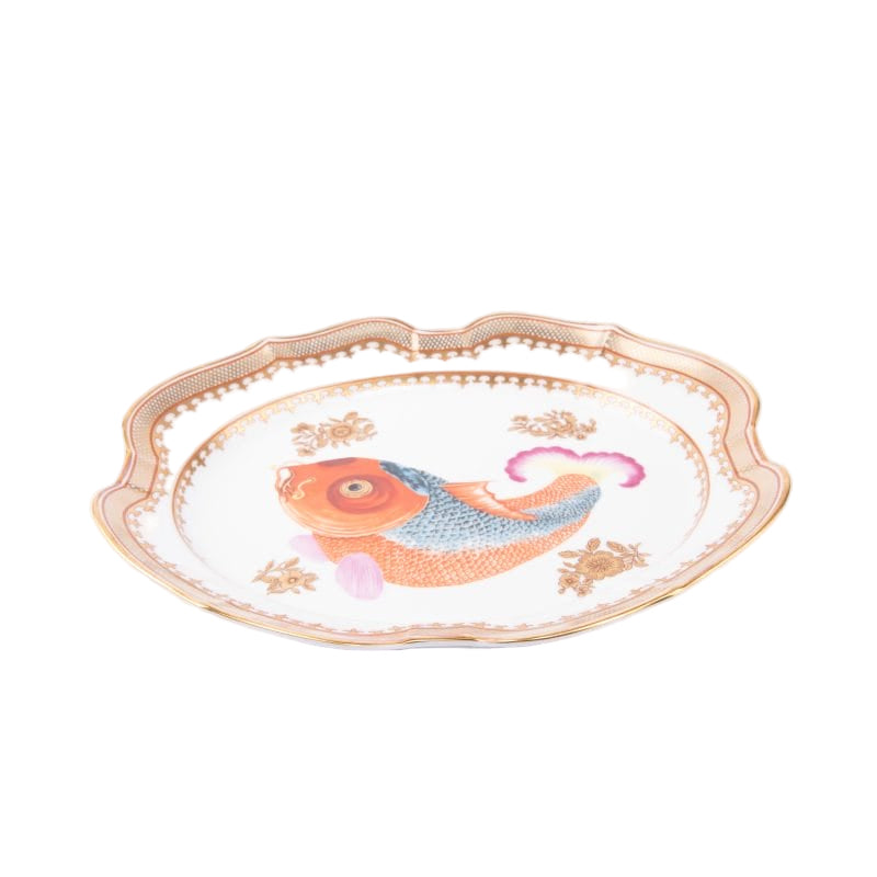 Mottahedeh. Carp Decorative Plate. Medium Size