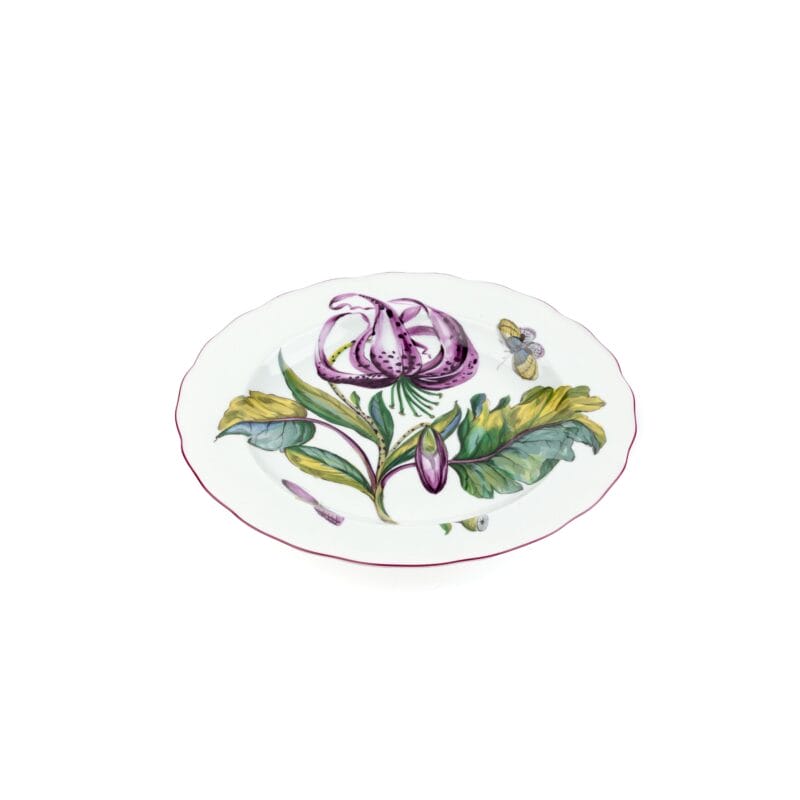 Mottahedeh. Floral Porcelain Decorative Plate. Large Size
