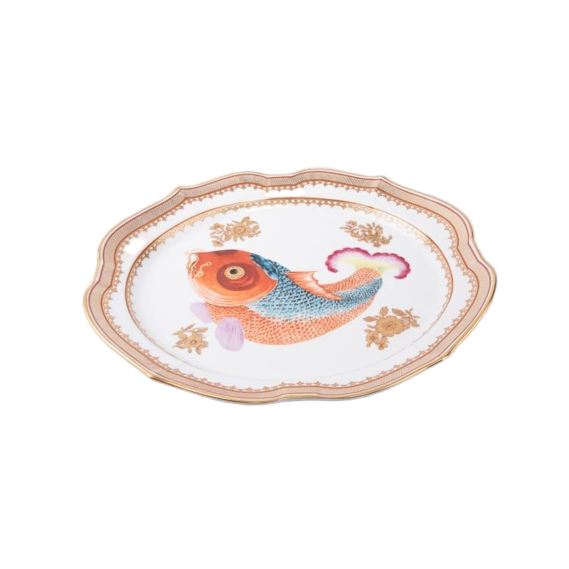 Mottahedeh. Carp Decorative Plate. Large Size