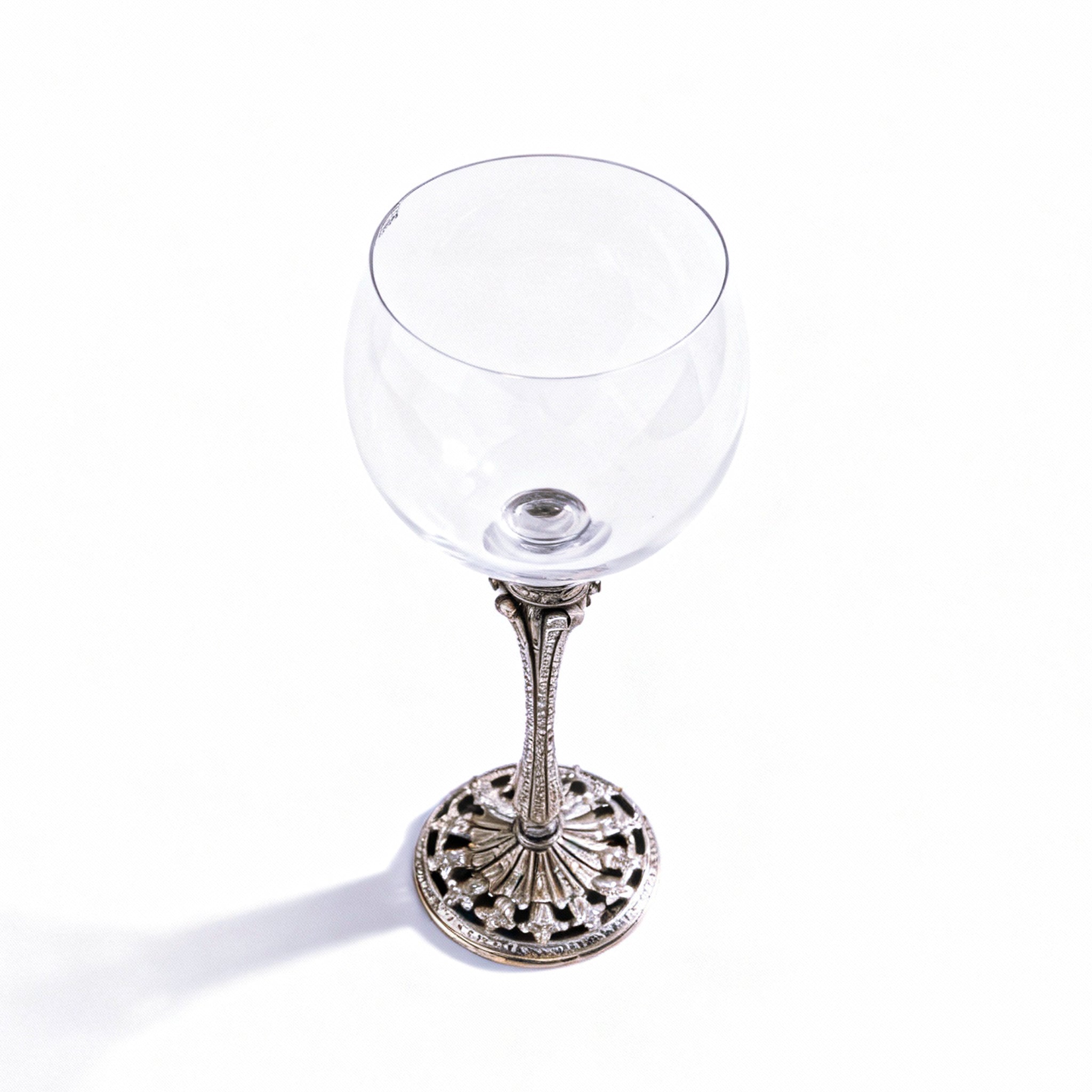 Edgar Berebi. Silver Beverage Glass Studded with Swarovski