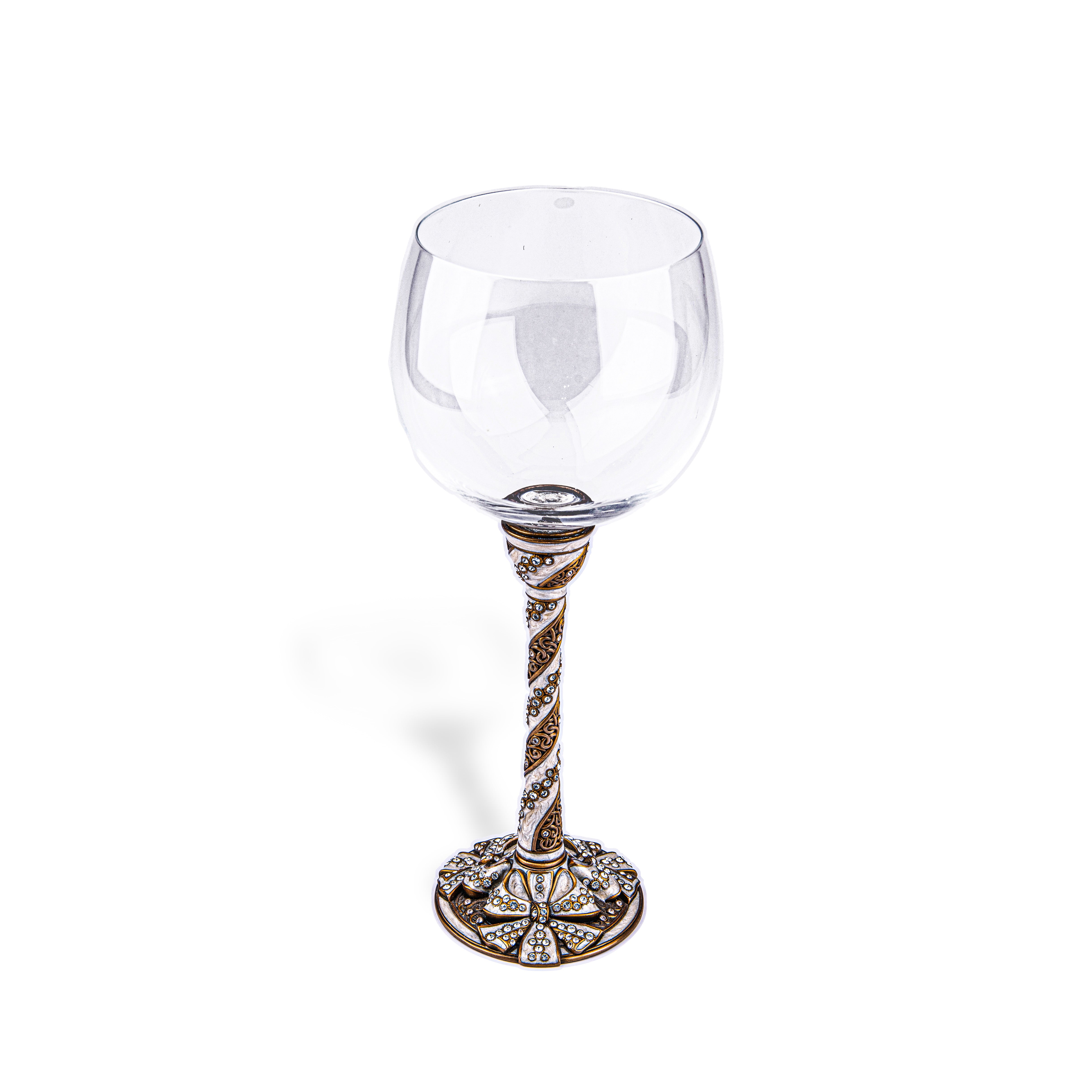 Edgar Berebi. Bronze Beverage Glass Studded with Swarovski