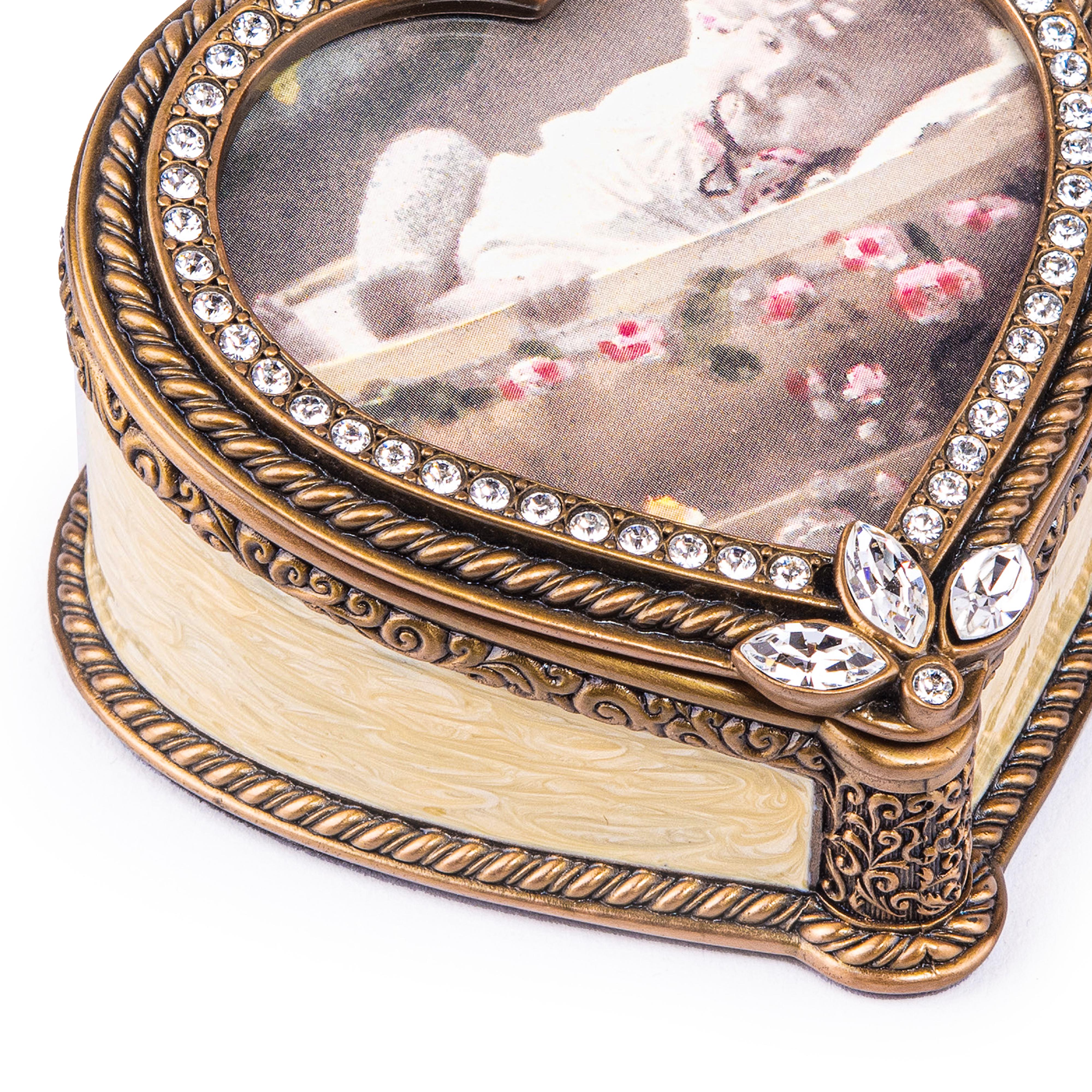 Edgar Berebi. Serenade Heart Frame Box Studded with Swarovski