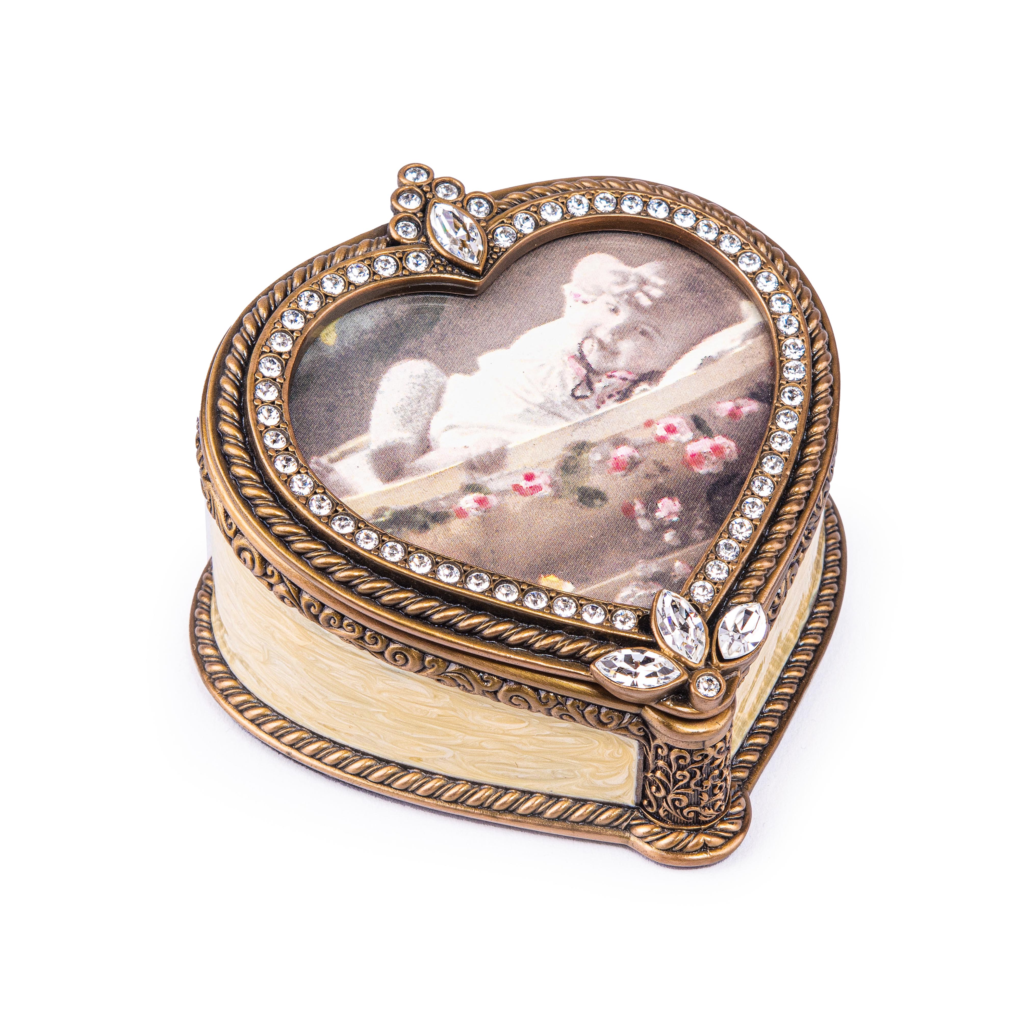 Edgar Berebi. Serenade Heart Frame Box Studded with Swarovski
