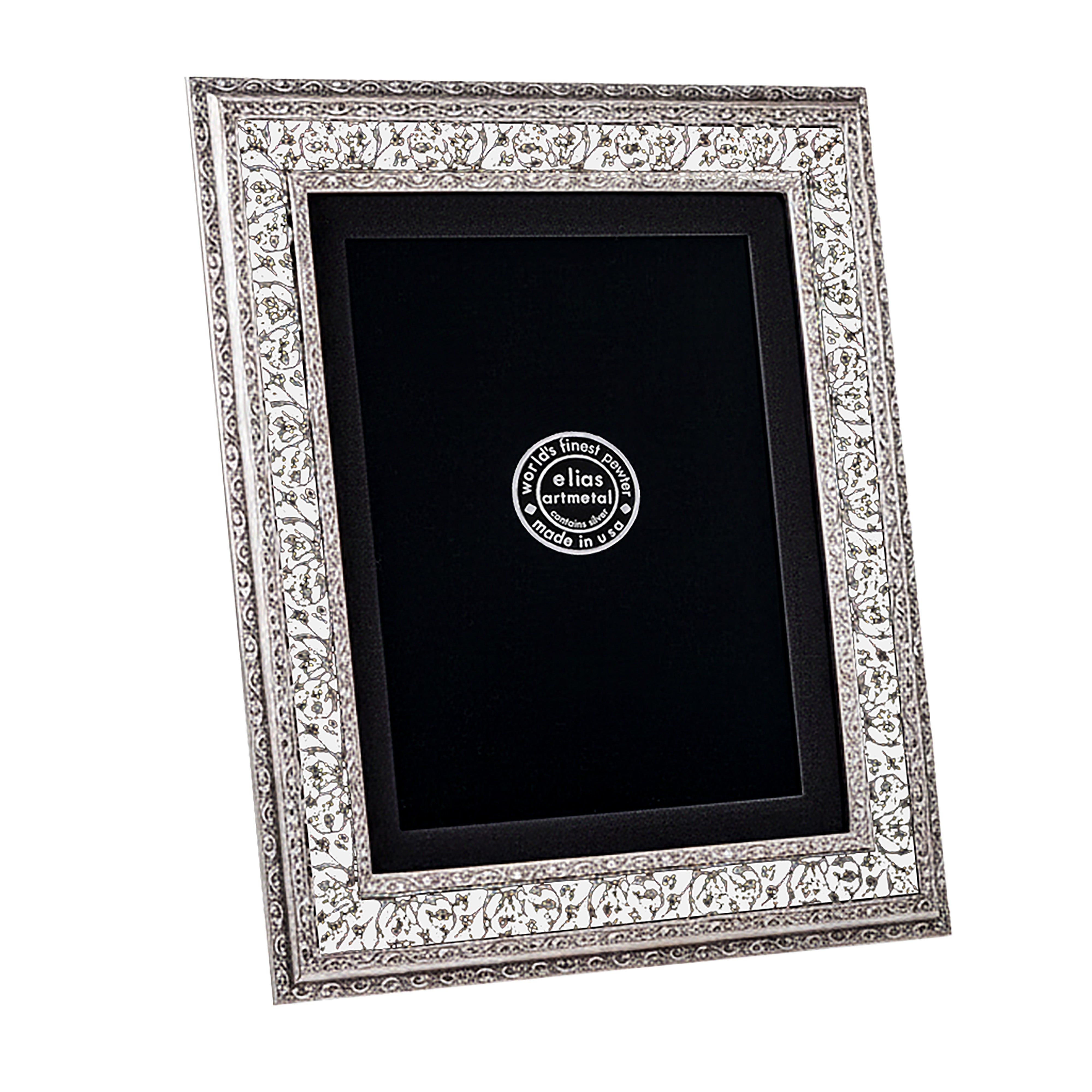 Elias Artmetal. Silver Floral Picture Frame. Small Size