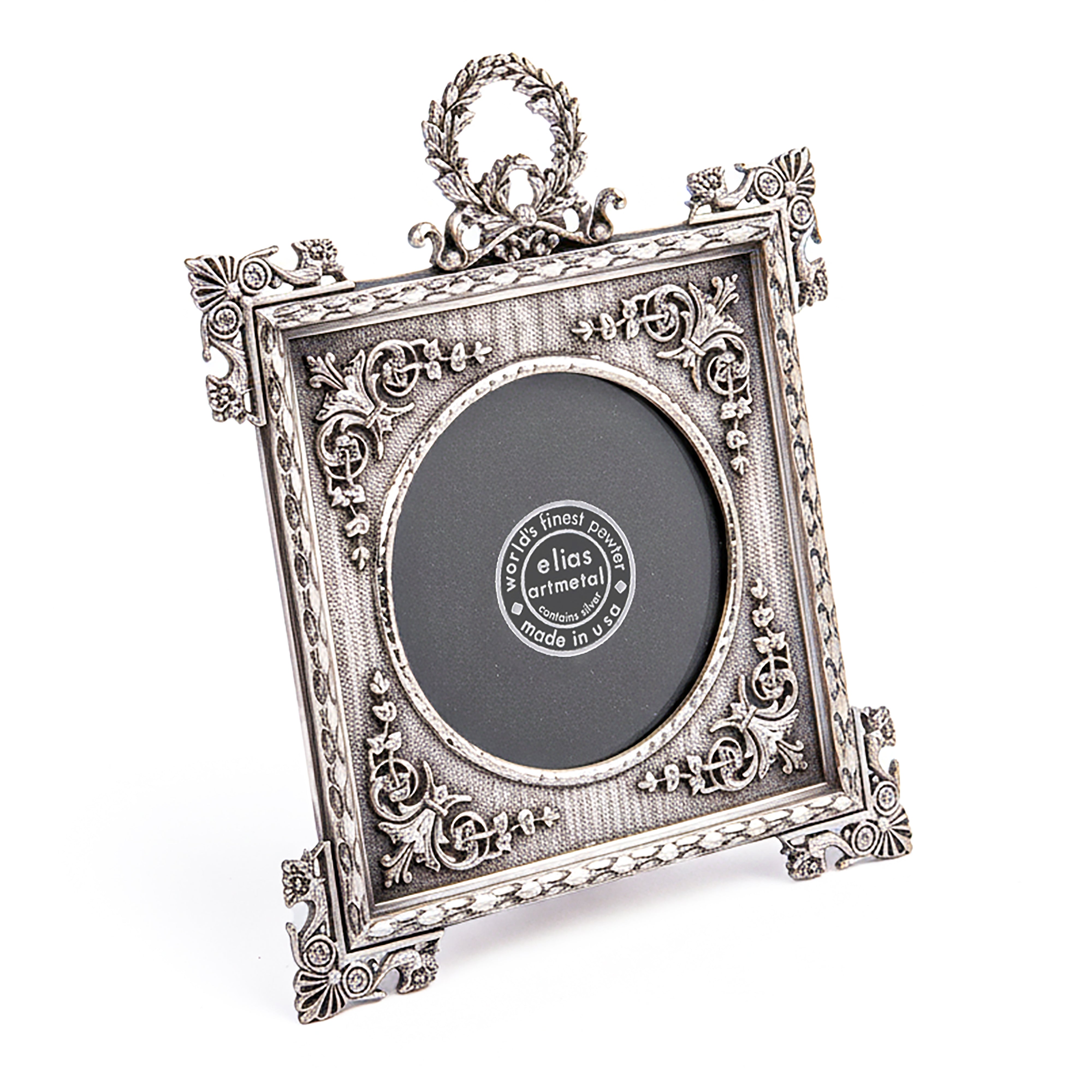 Elias Artmetal. Tudor Palm Leaf Square Picture Frame