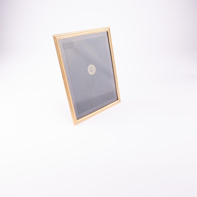 Elias Artmetal. Gilded Picture Frame in Beads & Floral Design