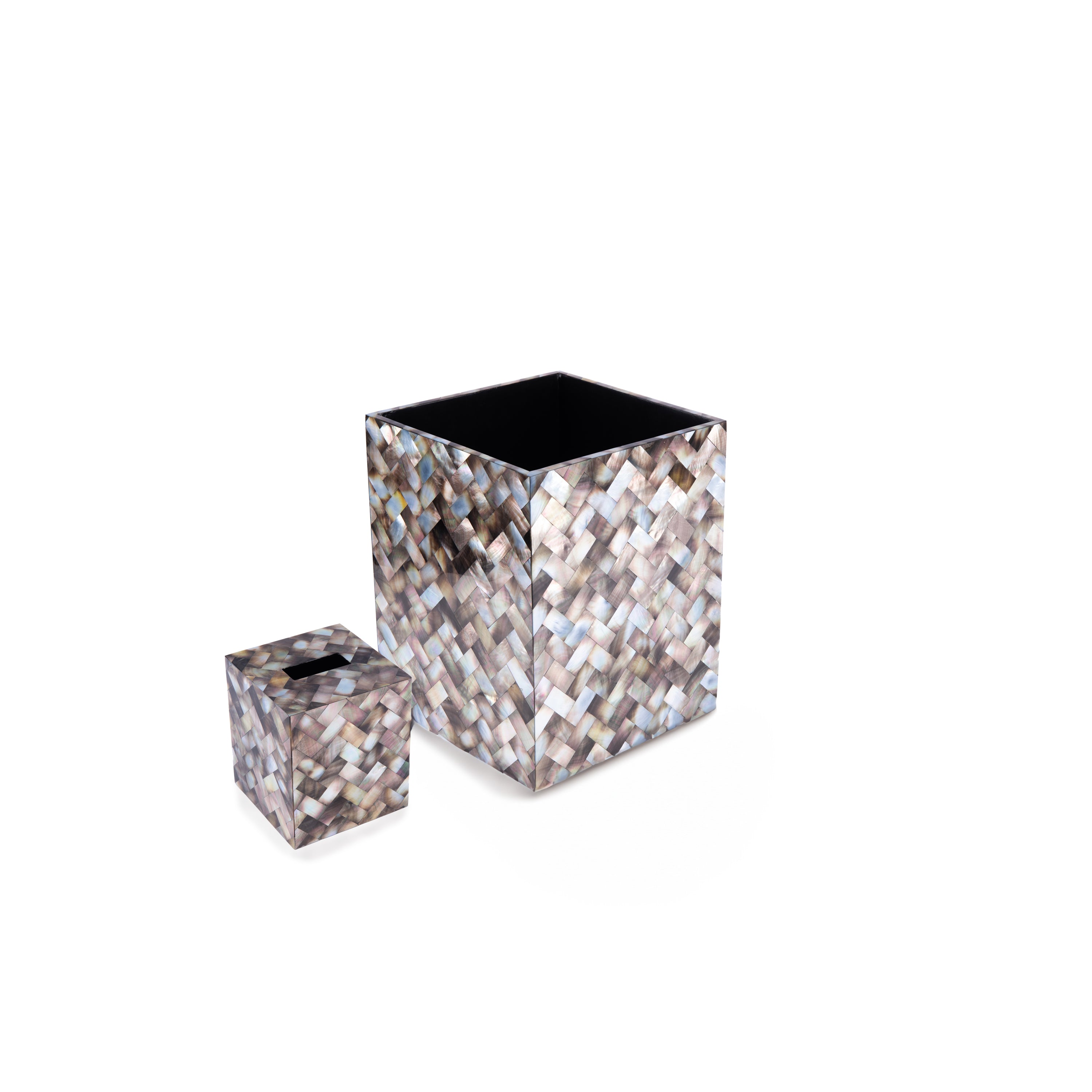 Asiaphile by Gail DeLoach. A Set of Wastebasket & Tissue Box