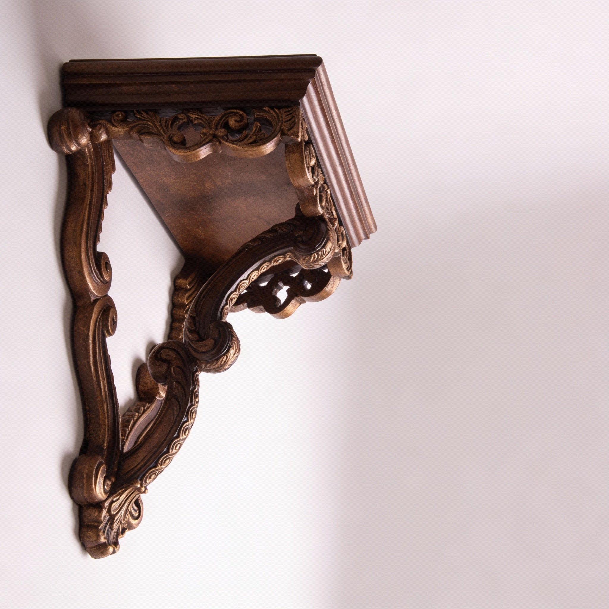 Design Source. Carved Wooden Shelf. Large Size