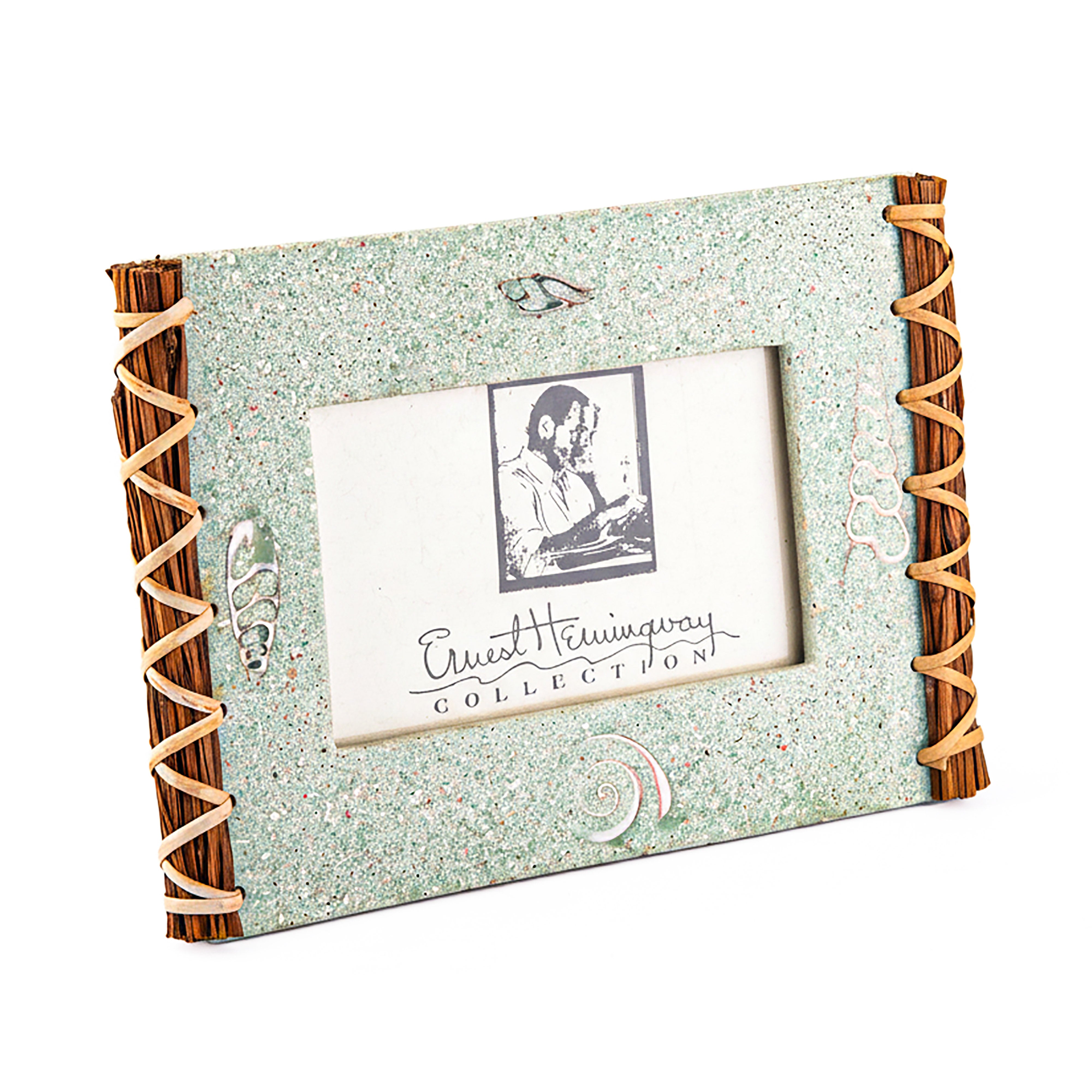 Jurgensen's. Blue Stone & Wood Picture Frame. Medium Size