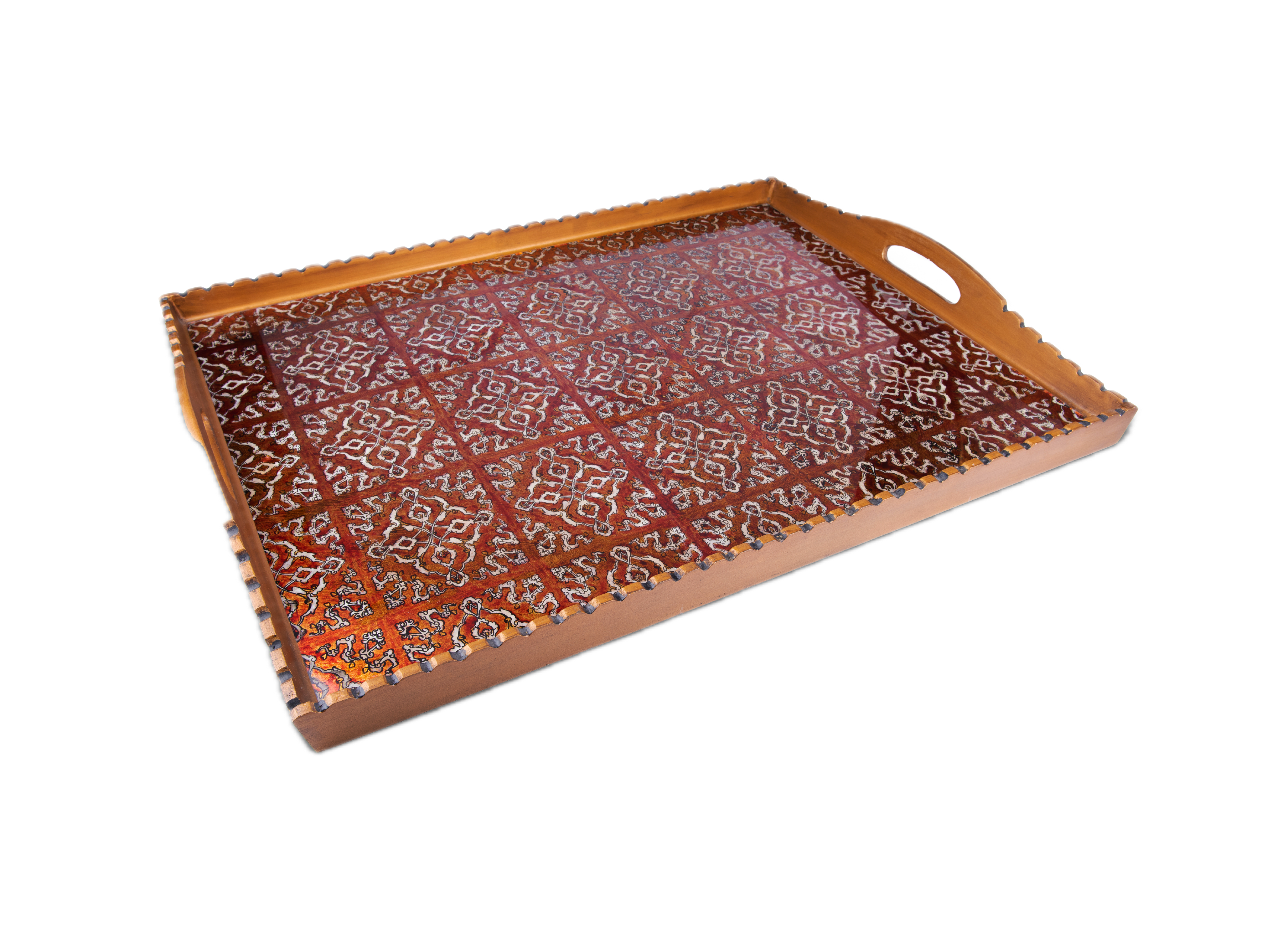 Robert M. Weiss Presents. Serving Tray with Geometric Pattern