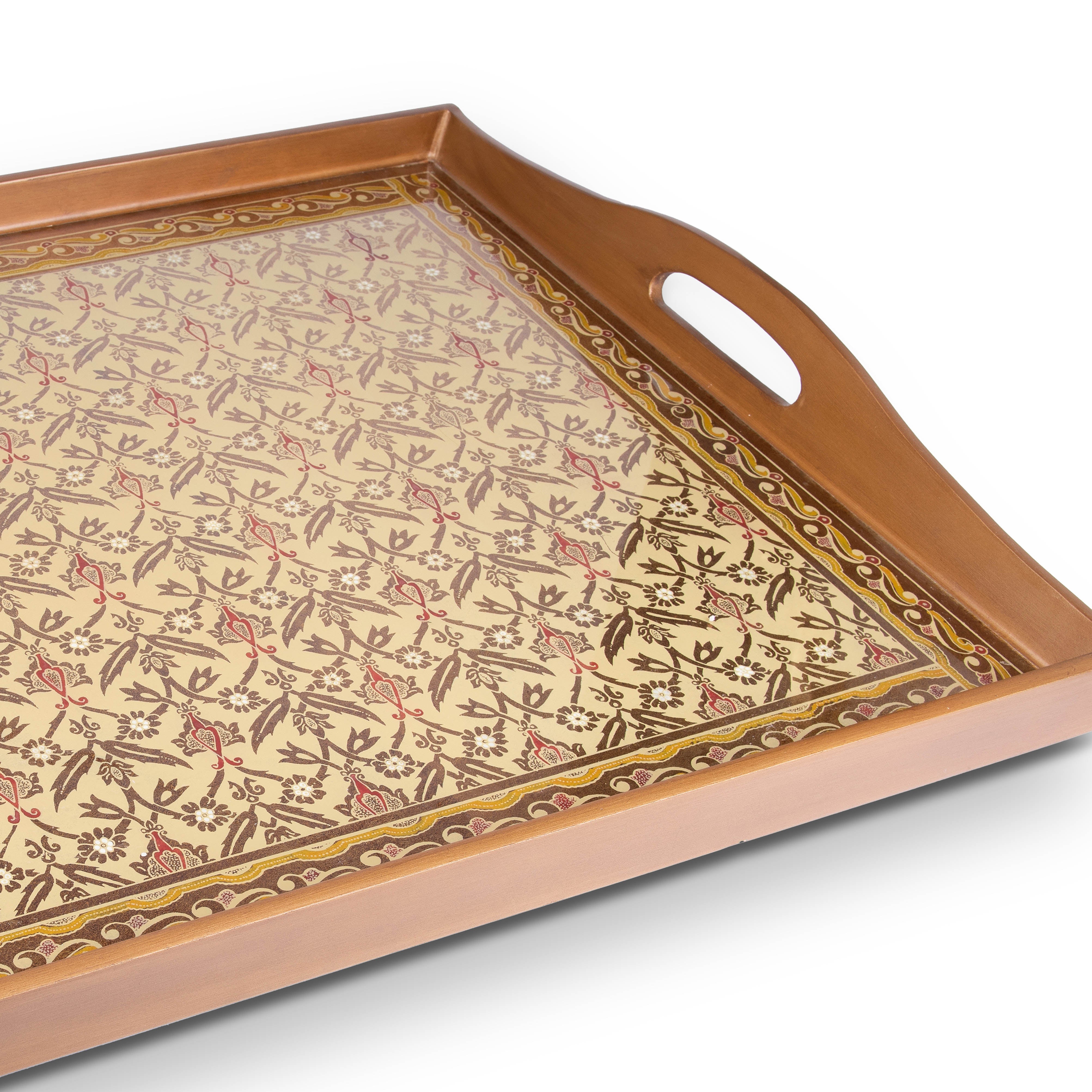 Robert M. Weiss Presents. Serving Tray with Botanical Design