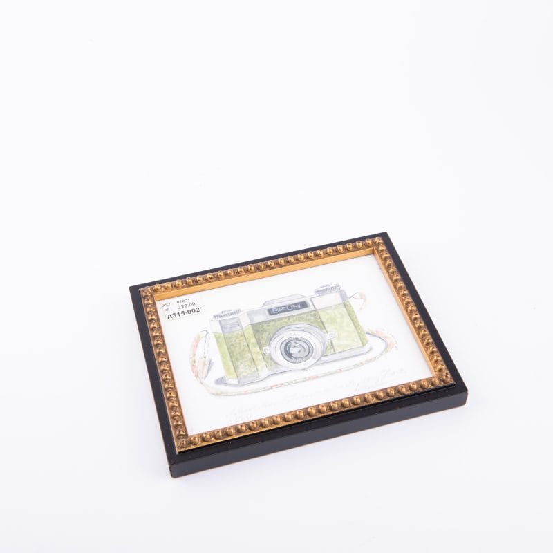 Spicher And Co. Coloured Pencil Drawing of A Photo Camera Wall Art