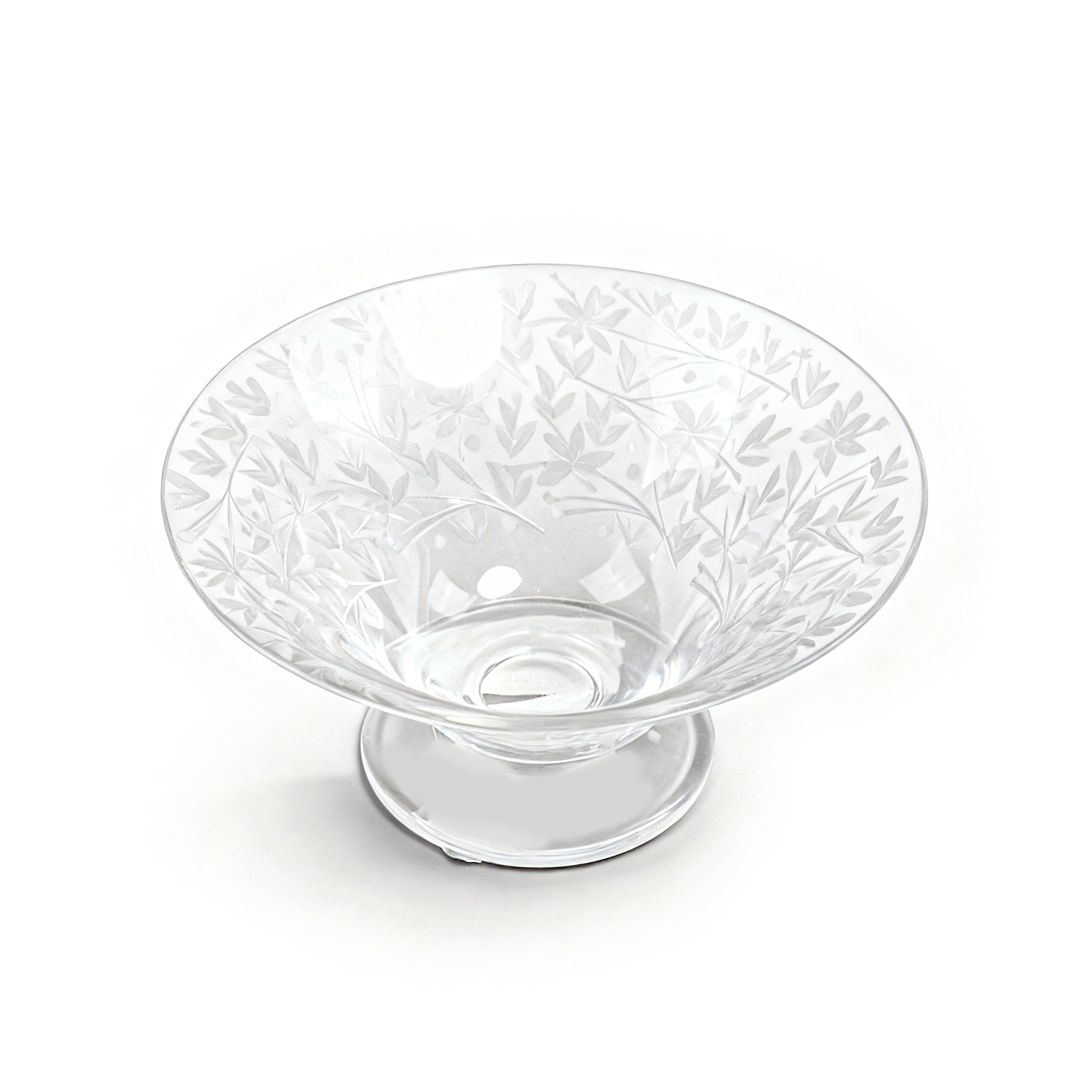 Artel. Crystal Dessert Bowl in Floral Pattern