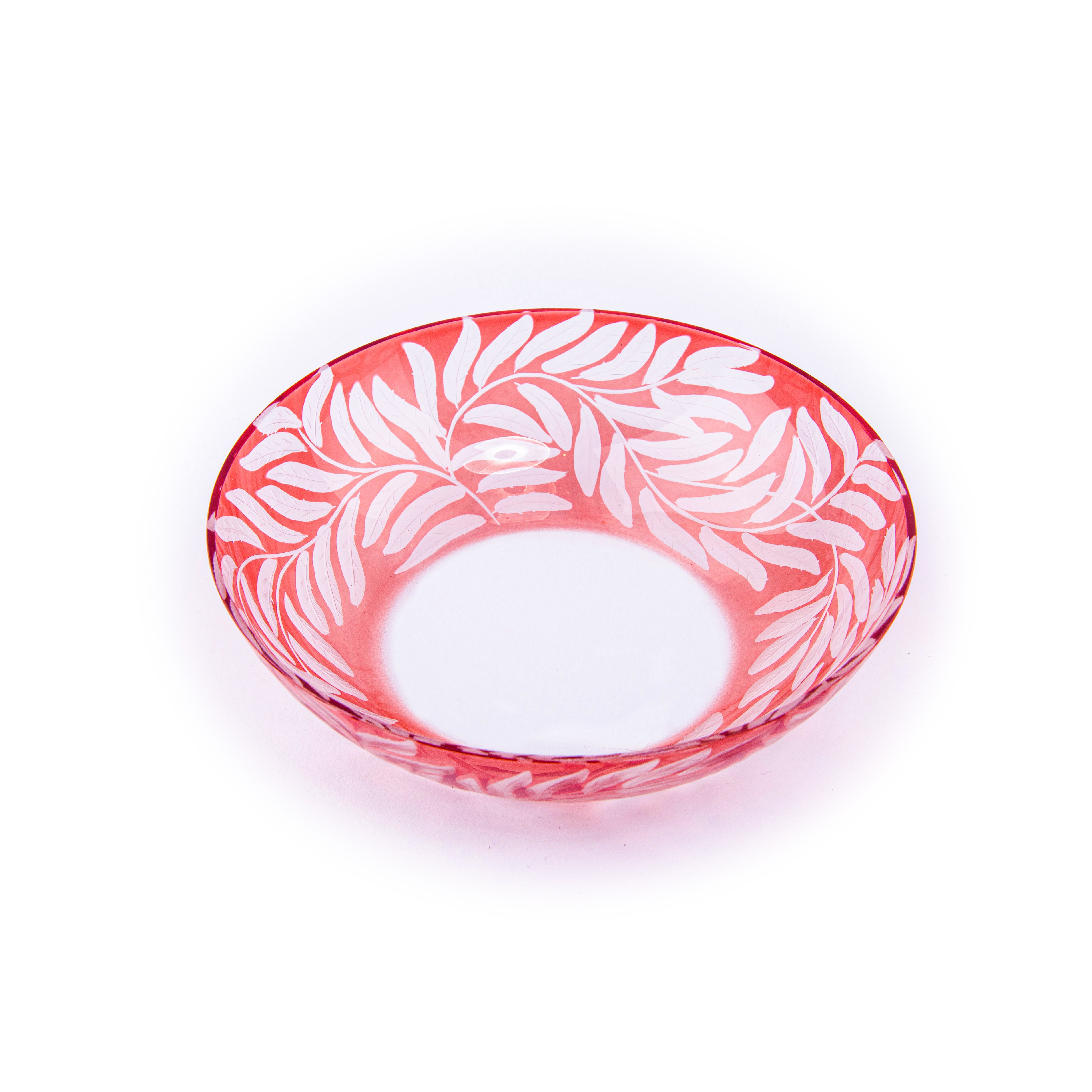 Artel. Pink Crystal Decorative Plate. Small Size