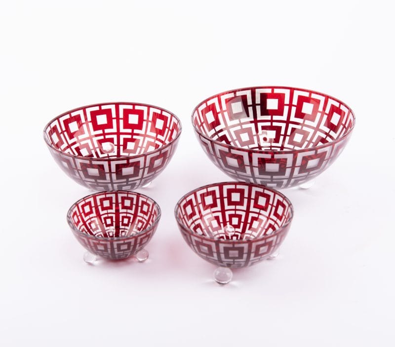 Artel. A Set of 4 Crystal Bowls