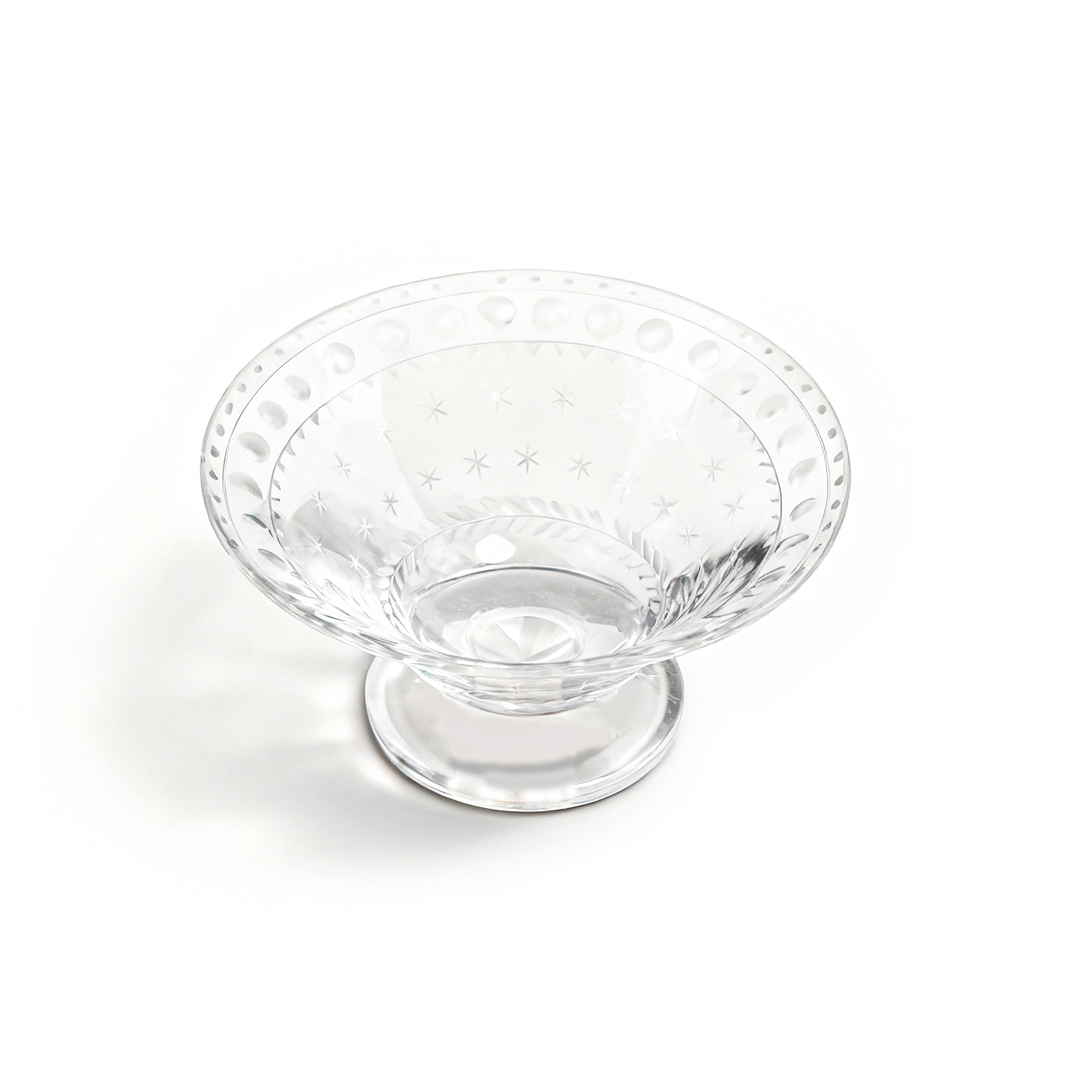 Artel. Crystal Dessert Bowl in Stars Pattern
