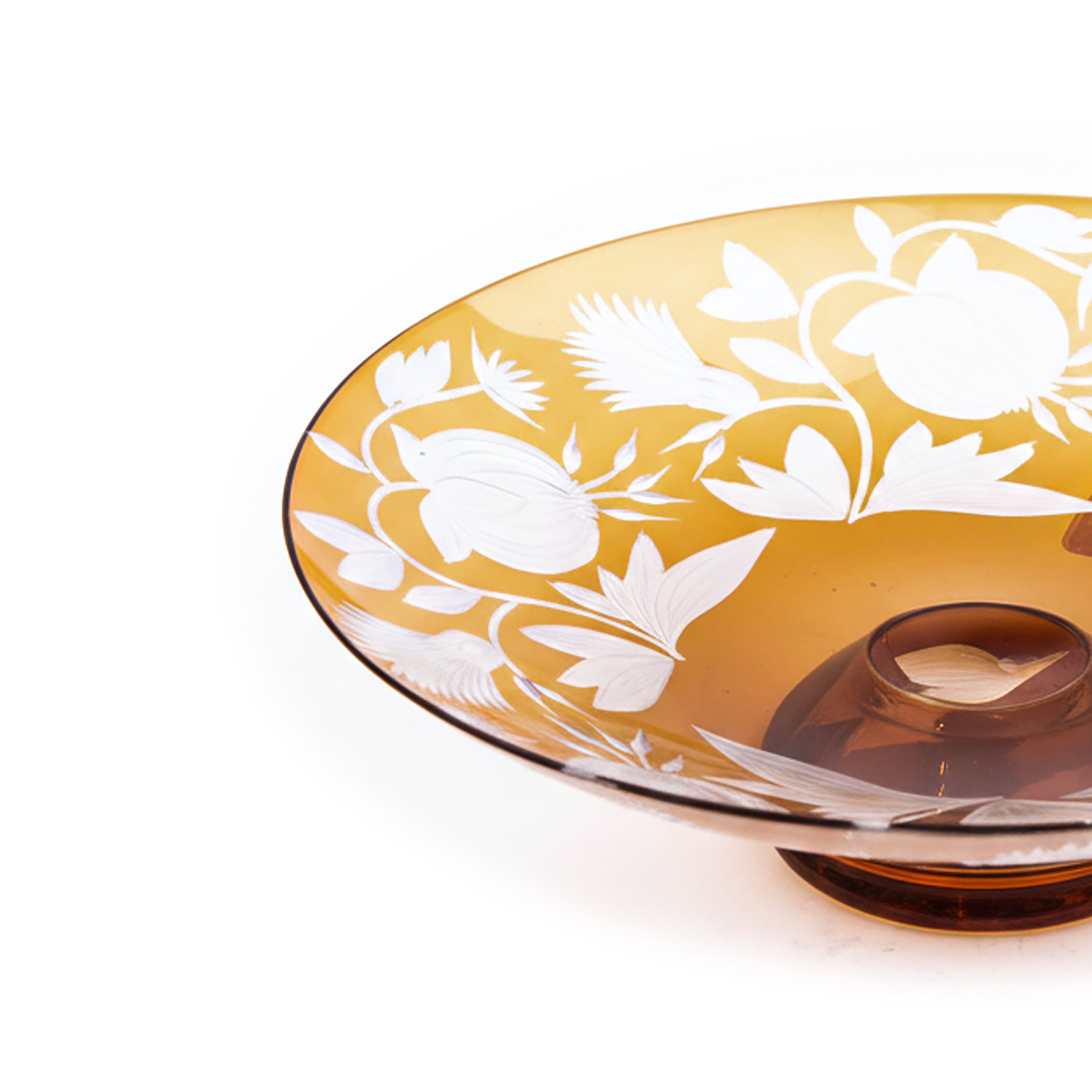 Artel. Amber Crystal Dessert Plate. Medium Size