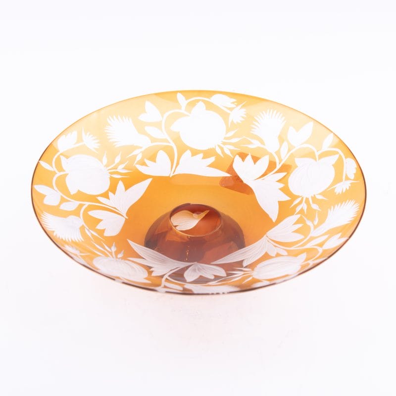 Artel. Amber Crystal Dessert Plate. Medium Size