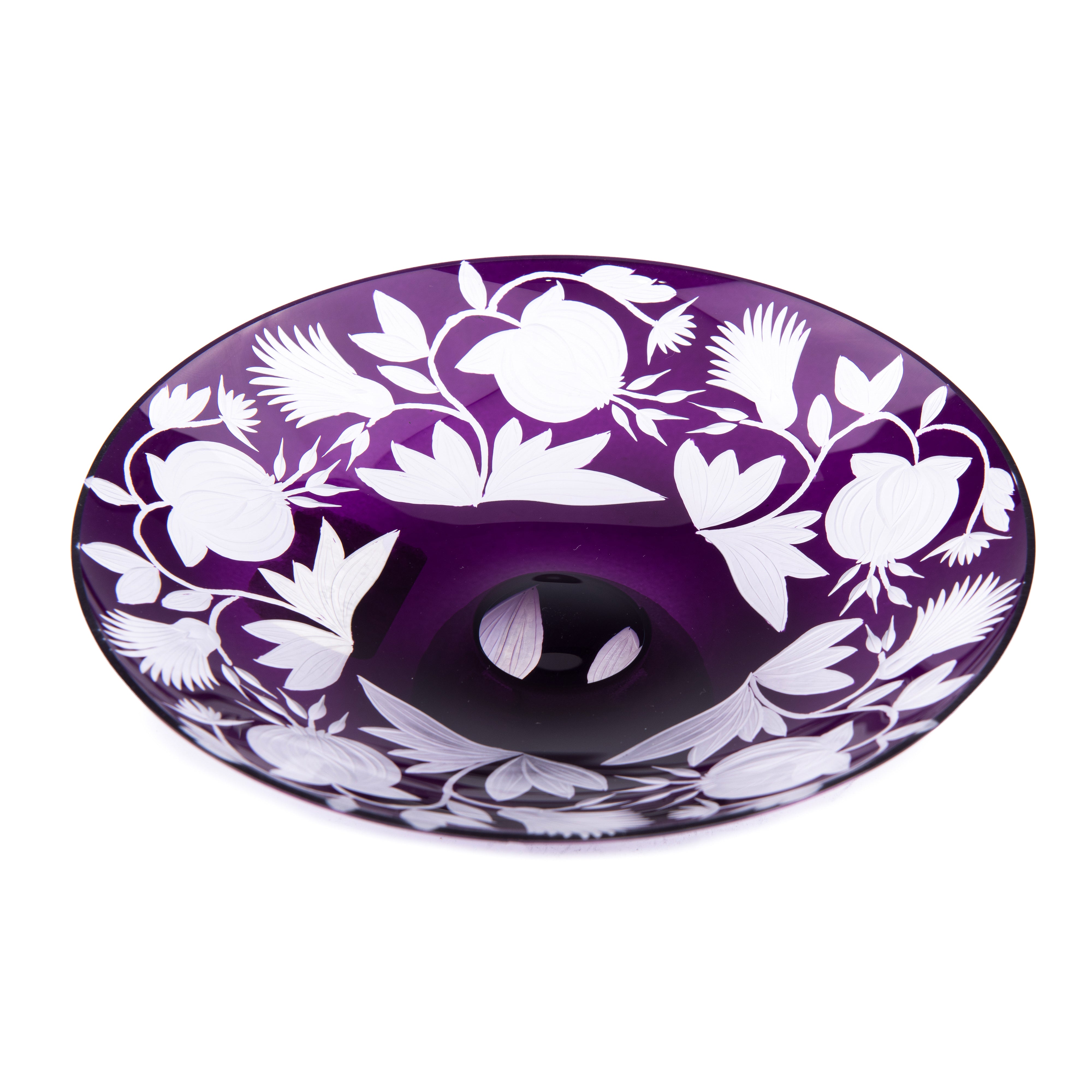 Artel. Purple Crystal Dessert Plate. Medium Size