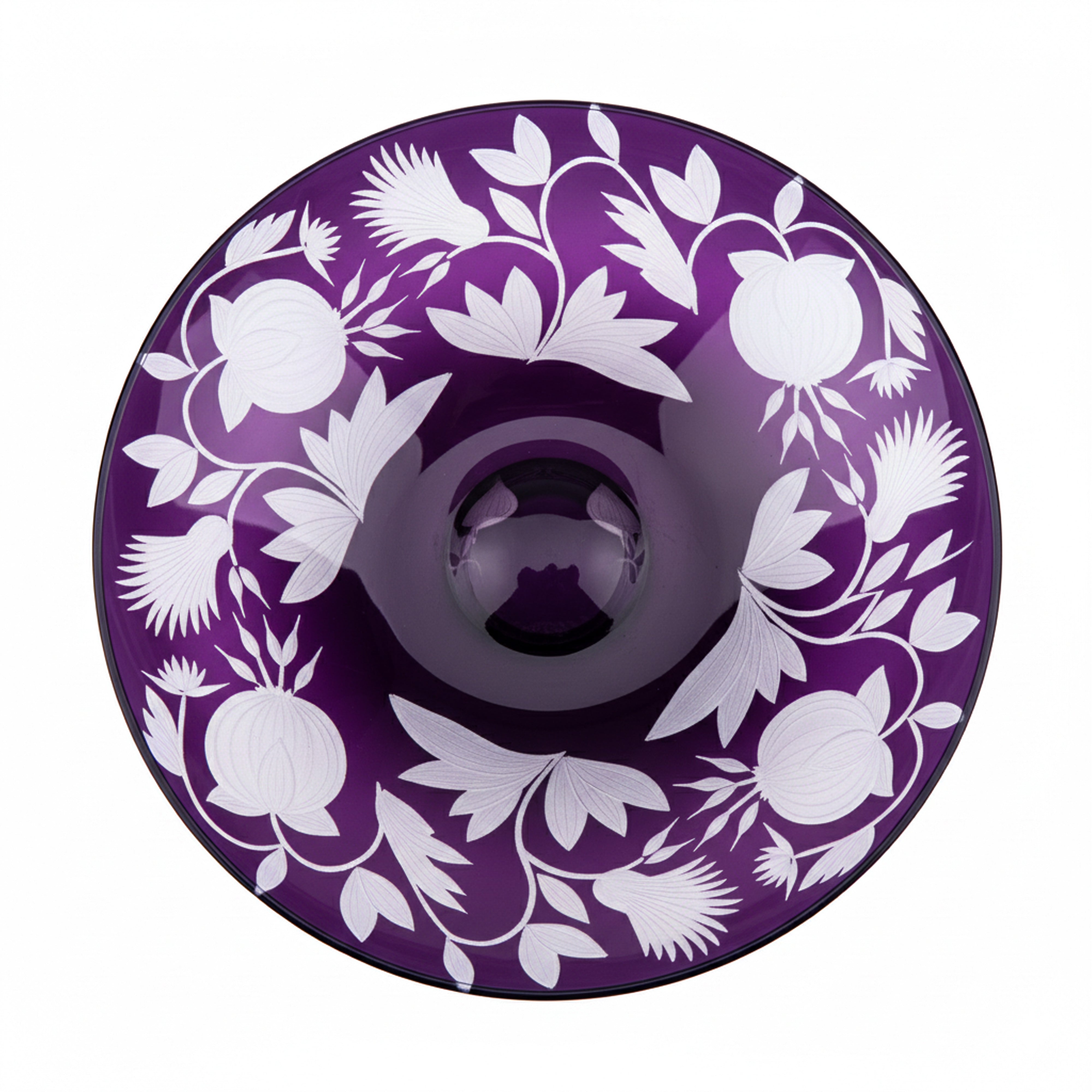 Artel. Purple Crystal Dessert Plate. Medium Size