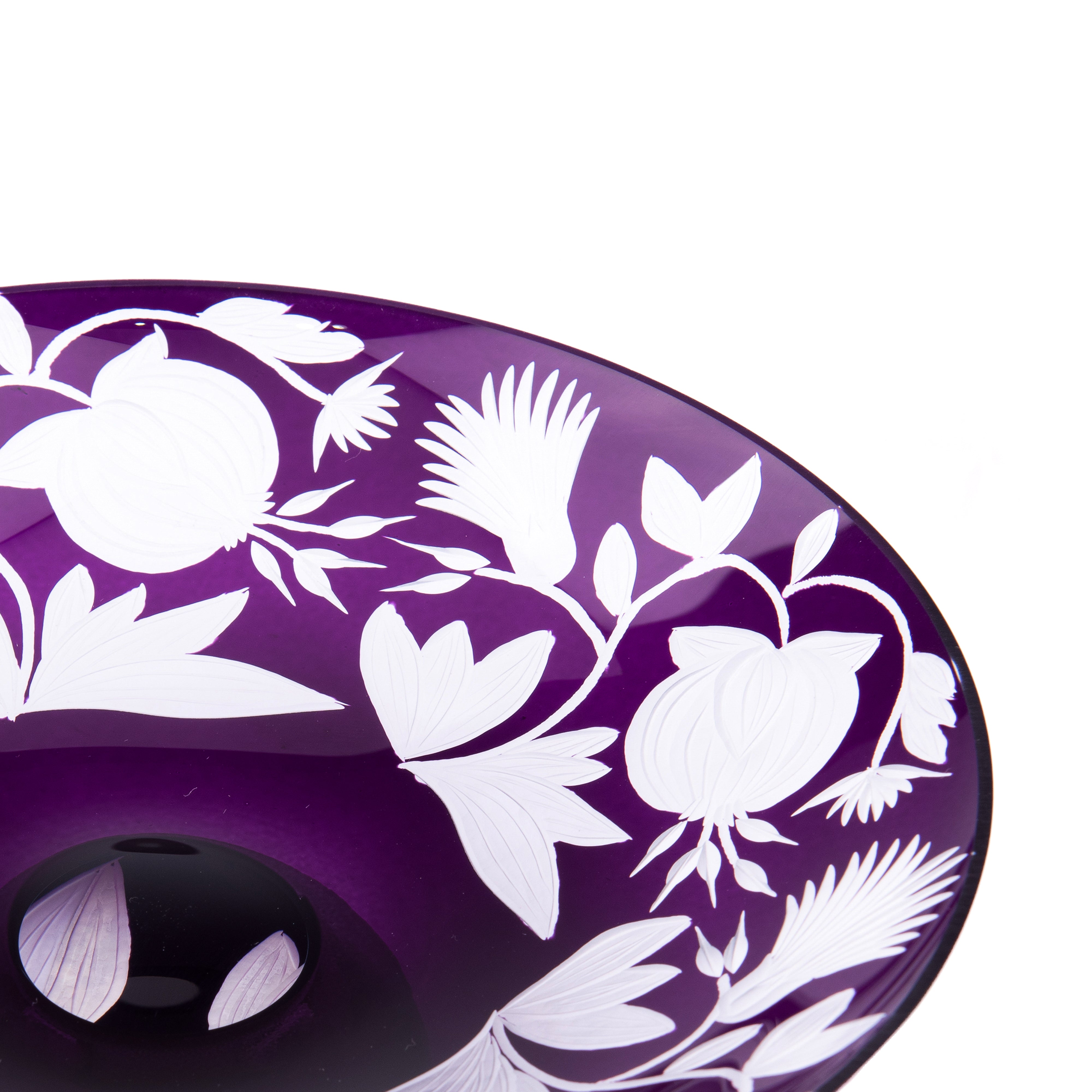 Artel. Purple Crystal Dessert Plate. Medium Size